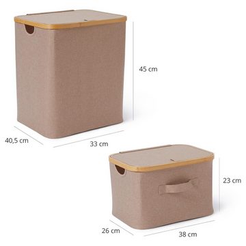 Lumaland Aufbewahrungsbox (Set, 3 St., Boxenset zur Aufbewahrung), mit Deckel und praktischen Griffen