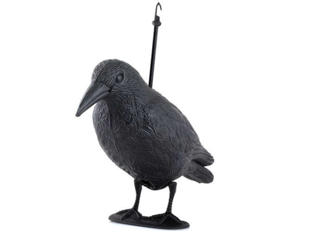 ISO TRADE Vogelattrappe Vogelabwehr Rabe,10 m (Spar-Set, 1-St., ästehtisch realistisch), Realistisches Erscheinungsbild