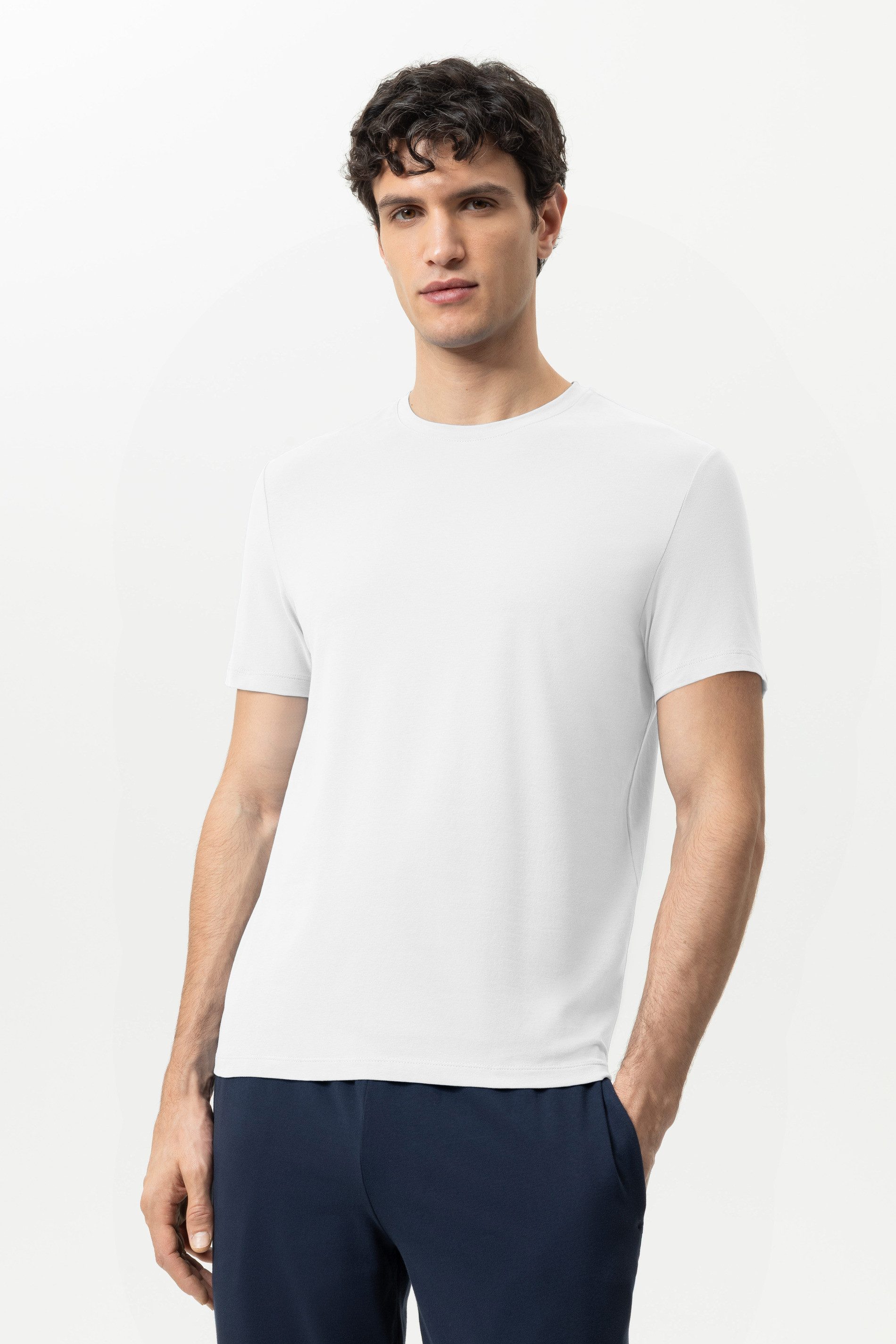 Pyjamaoberteil Mey T-Shirt Serie Relax Tuned Uni T-Shirt