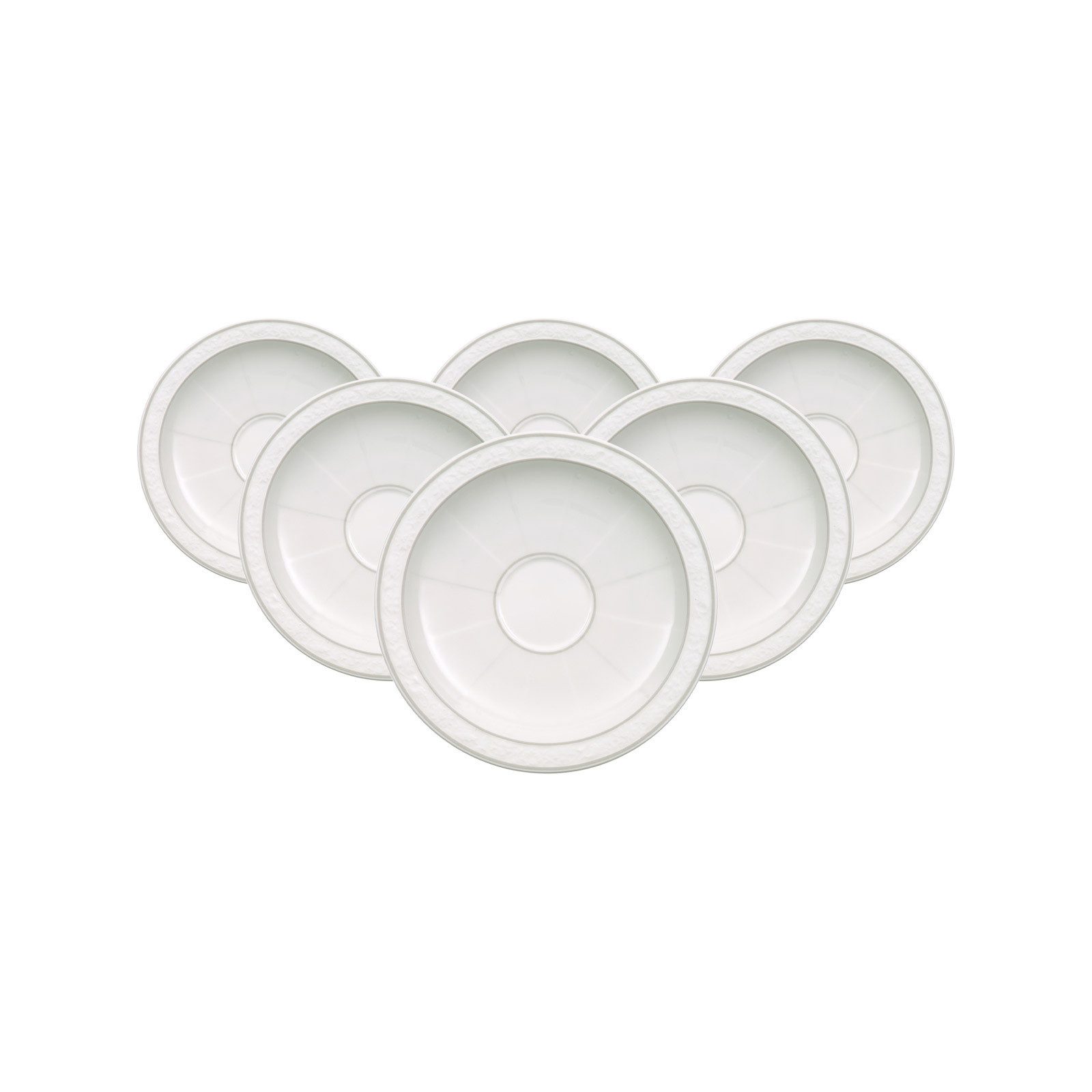 Villeroy & Boch Untertasse Gray Pearl Espressountertassen ø 13 cm 6er Set, (6 St)