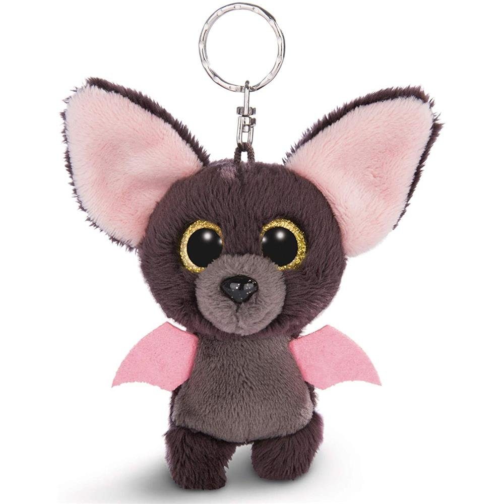 Nici Schlüsselanhänger Das Original Fledermaus, 9 cm Kuscheltieranhänger Braun/Rosa