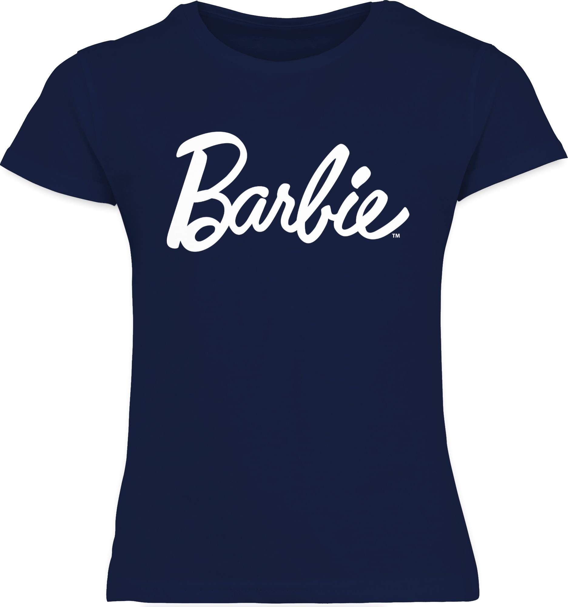 Mädchen Barbie Barbie Shirtracer weiß Dunkelblau Logo T-Shirt 2