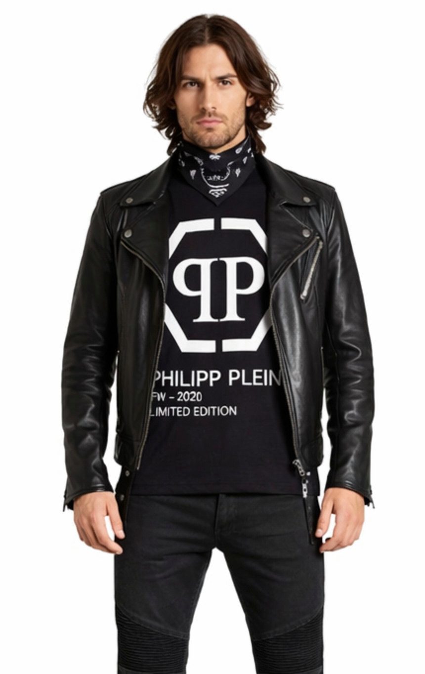 PHILIPP PLEIN T-Shirt Gold Cut T-Shirt Limited Edition Logo Shirt Rundhals günstig online kaufen