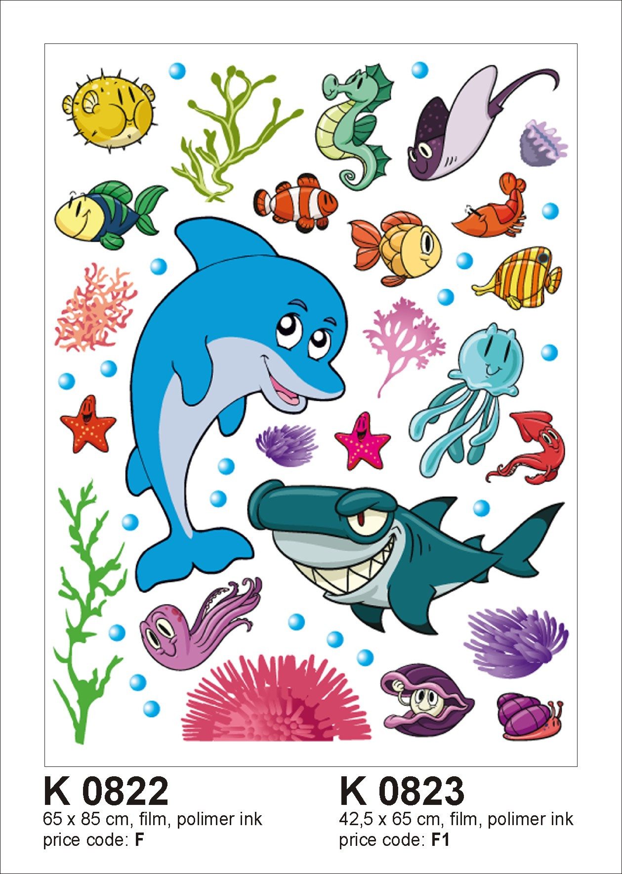 Sanders & Sanders Wandtattoo Unterwasserwelt