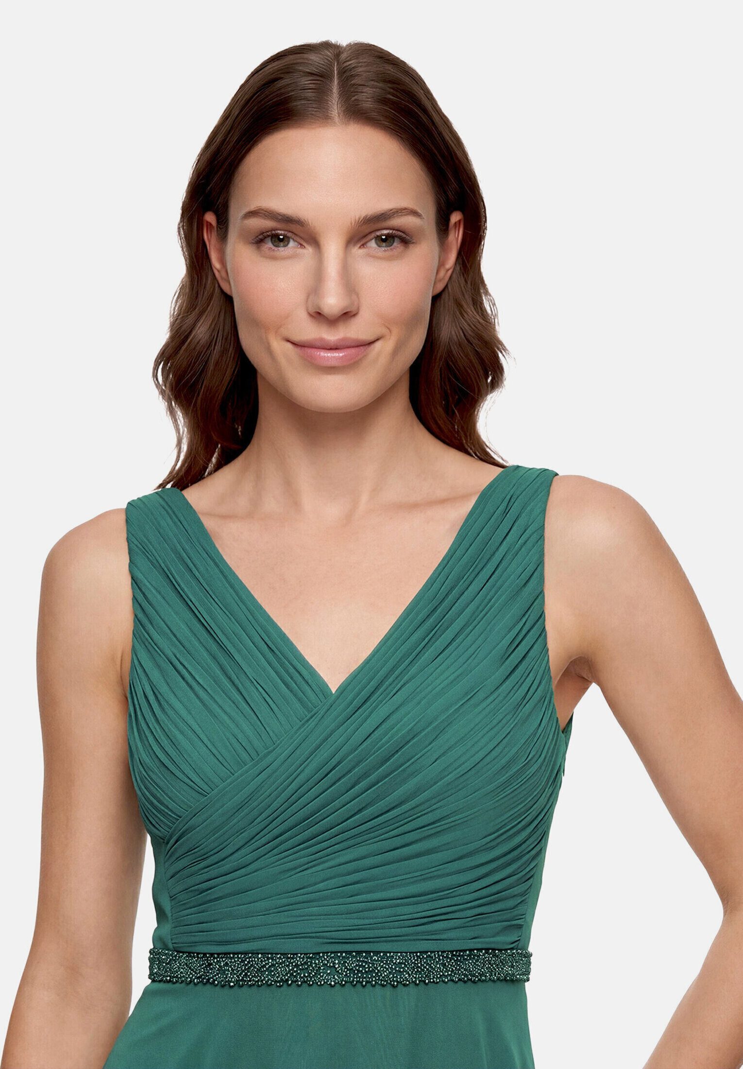 Vera Mont Abendkleid Damen mit Plissee Dekoelemente