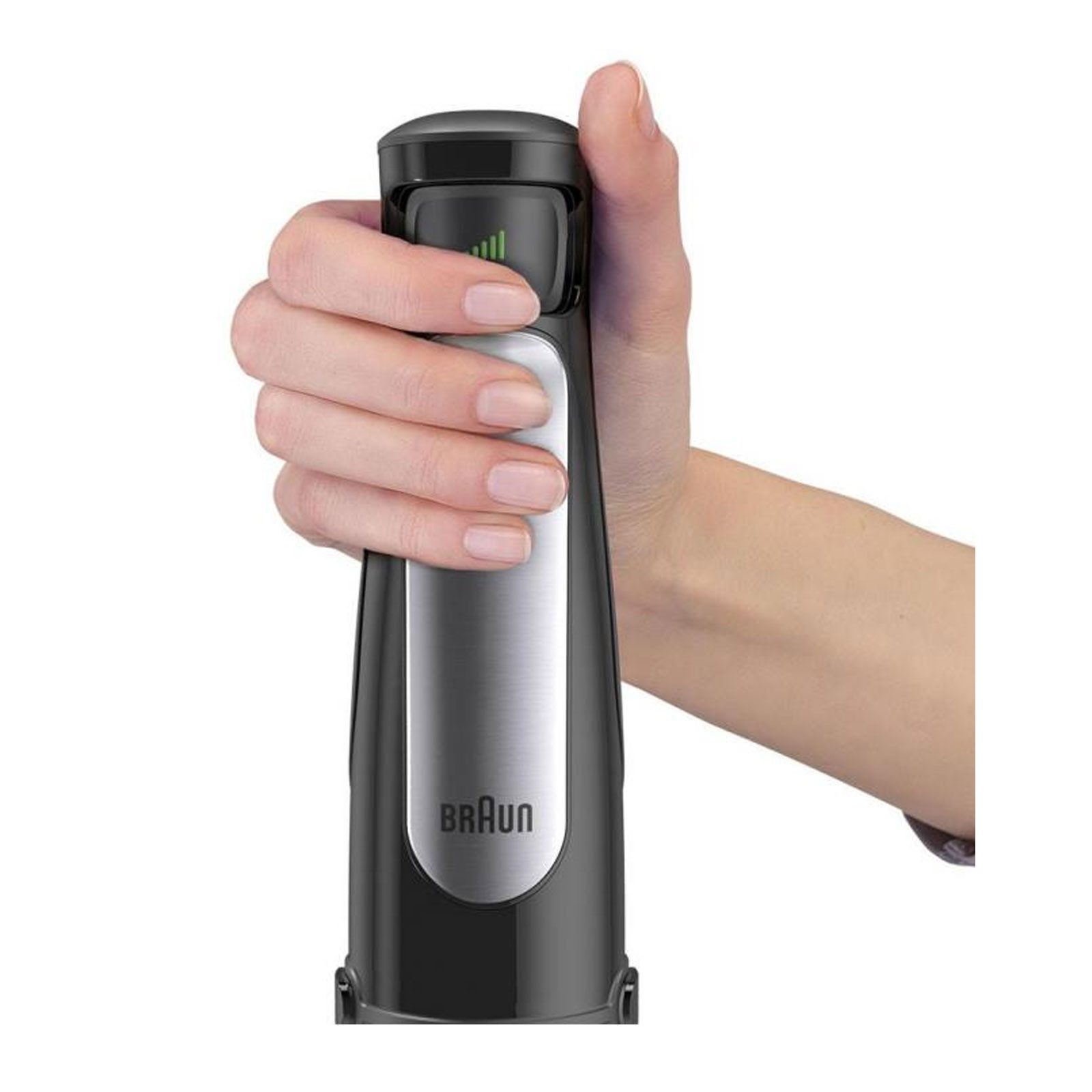 Braun Stabmixer MultiQuick 7 MQ 7025X - 1000W, Stufenlosregulierbar, Dynamische Klinge, 1000 W, Spritzschutz, Extra Mahlklinge, 350 ml Zerkleinerer, Schneebesen – Bild 3 von 5