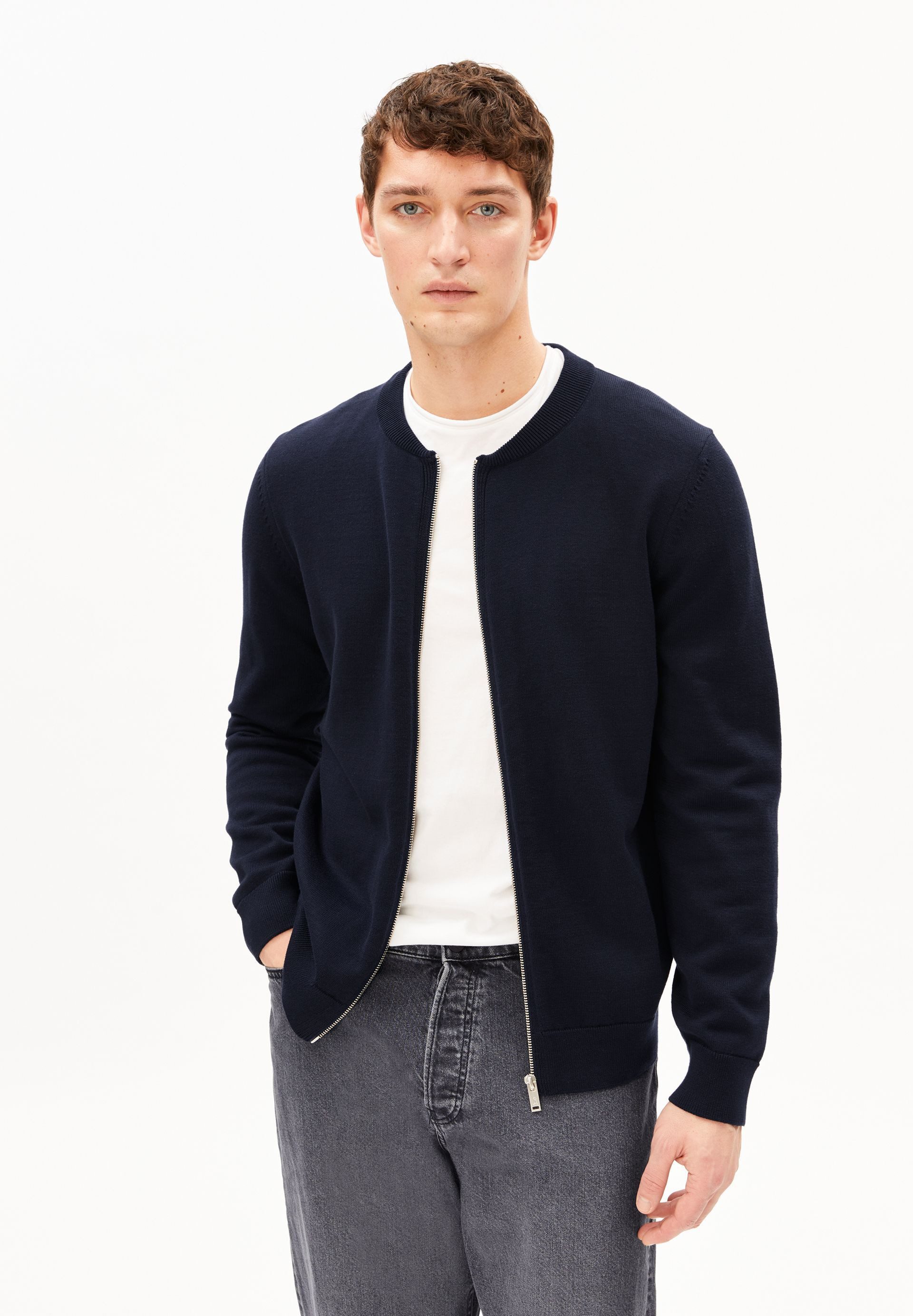 Armedangels Cardigan AGAAMON Cardigan aus Bio-Baumwolle (Blousonkragen, Regular Fit)