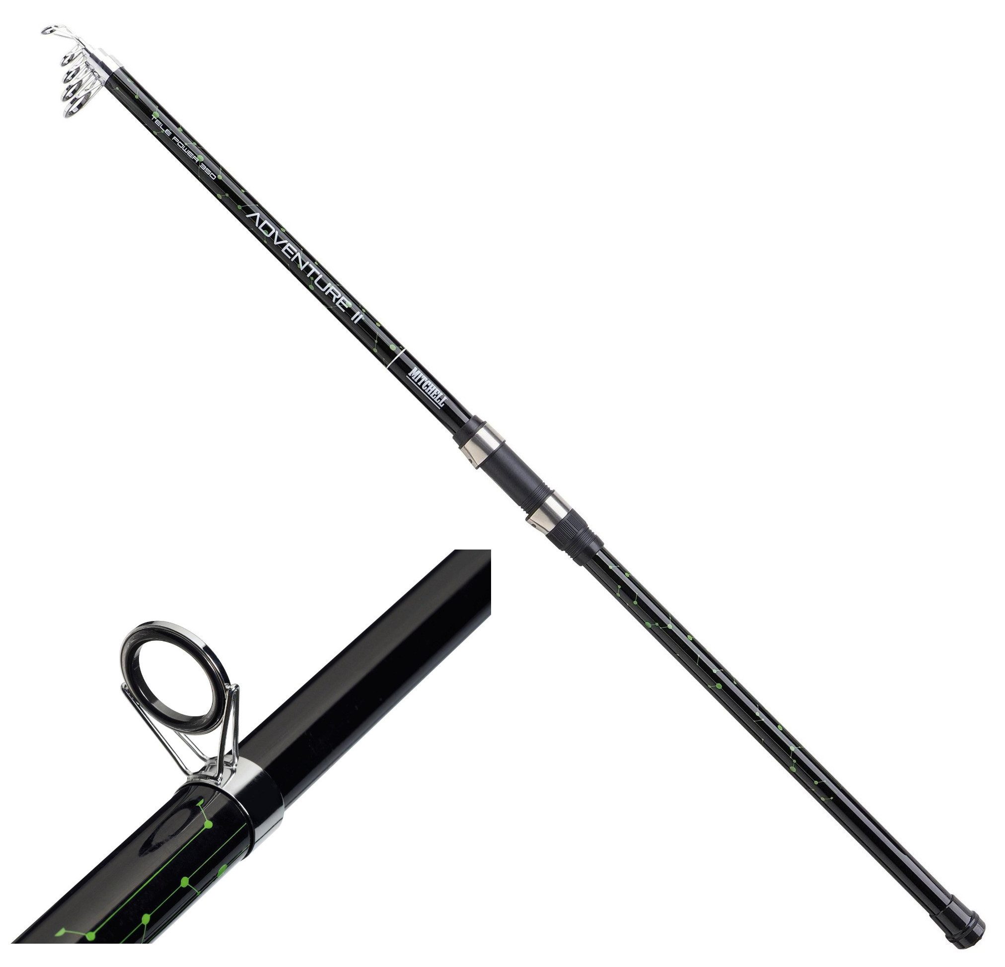 Mitchell Grundrute Allround Angelrute Adventure II Tele Power Rod T-350 POWER Teleskop, Teleskoprute im modernen Design