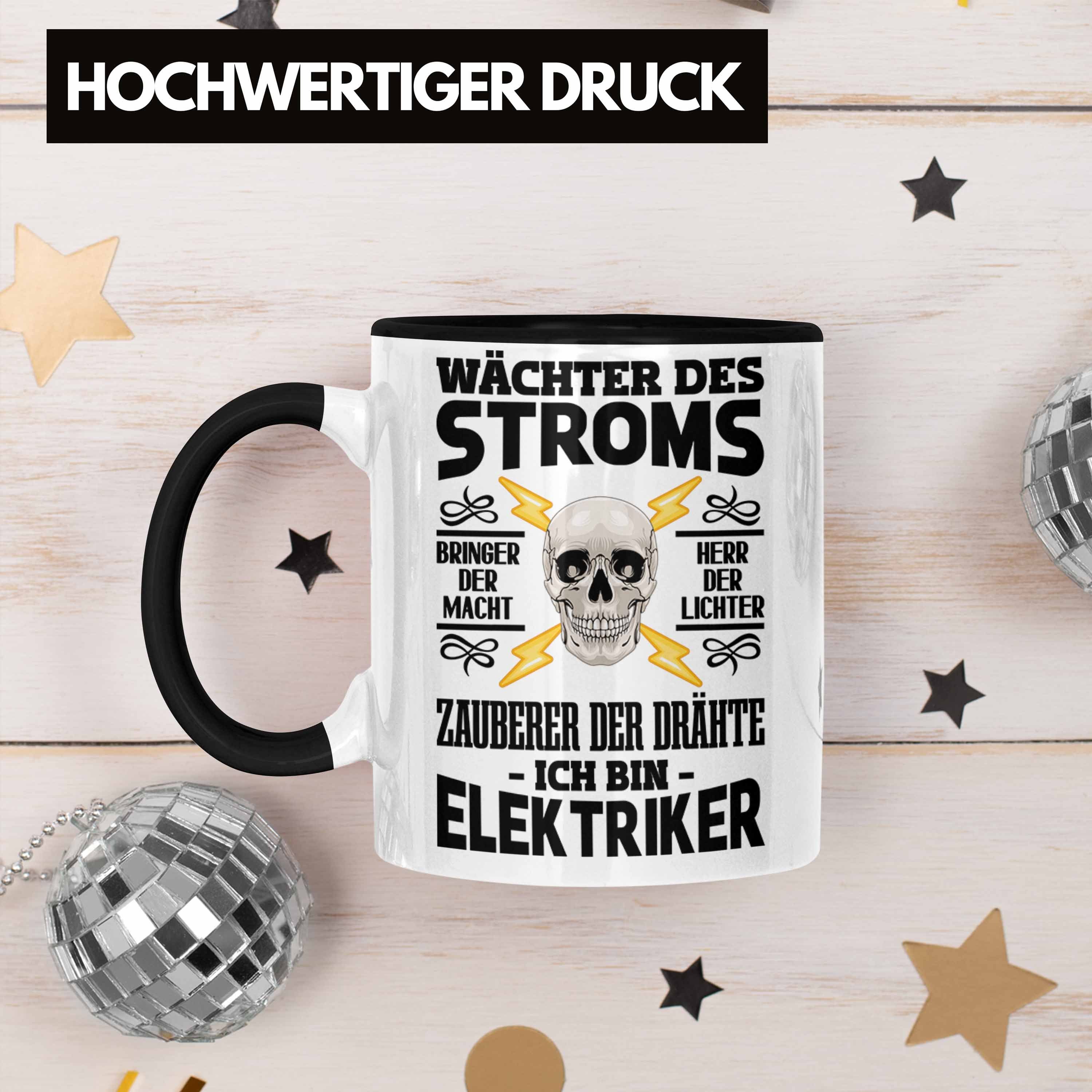 Gadget Schwarz Tasse Geschenke Lustig Trendation - für Geschenk Spruch Tasse Trendation Elektriker Kaffeebecher Männer