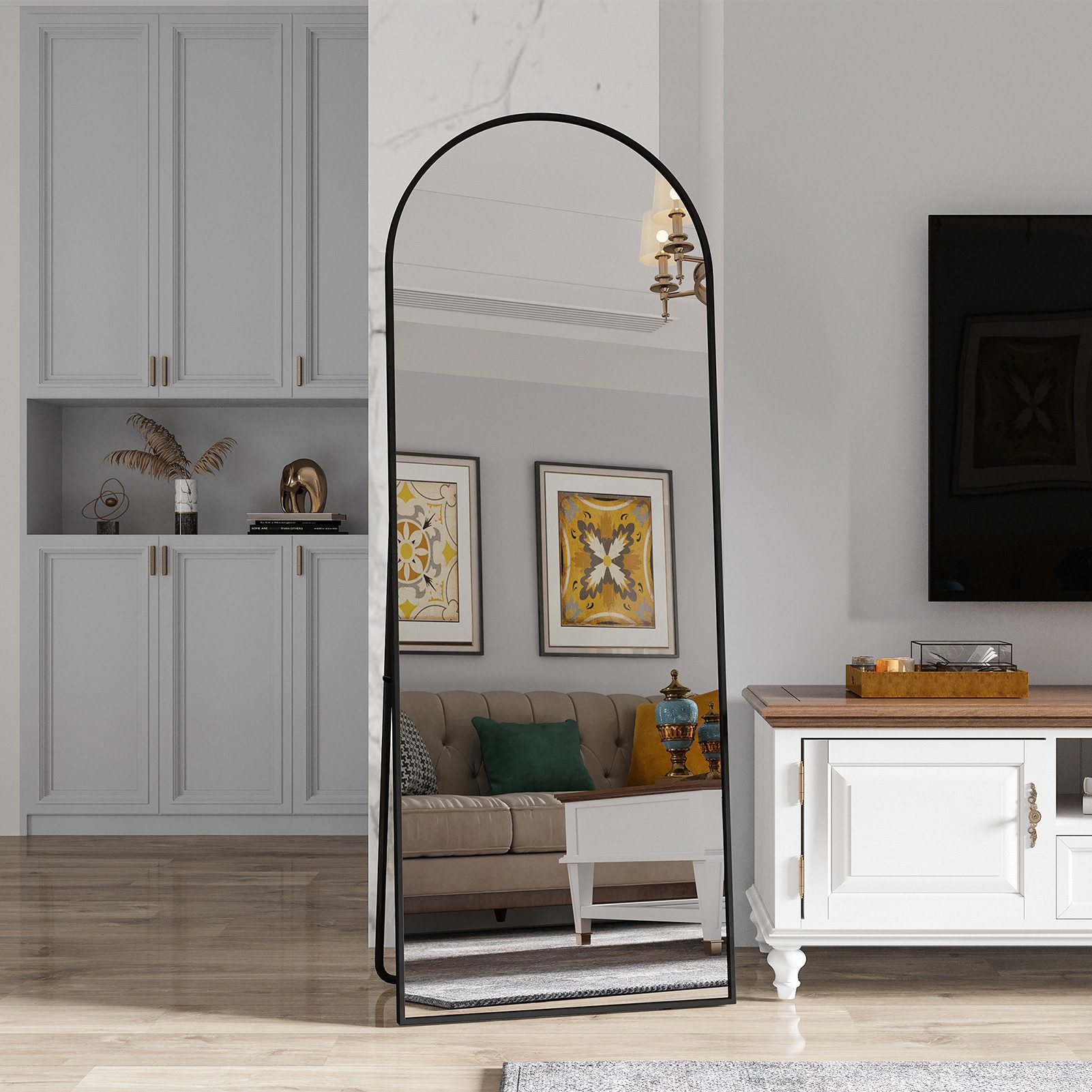 Furnishings Home Ganzkörperspiegel Oval Wandspiegel Standspiegel günstig online kaufen