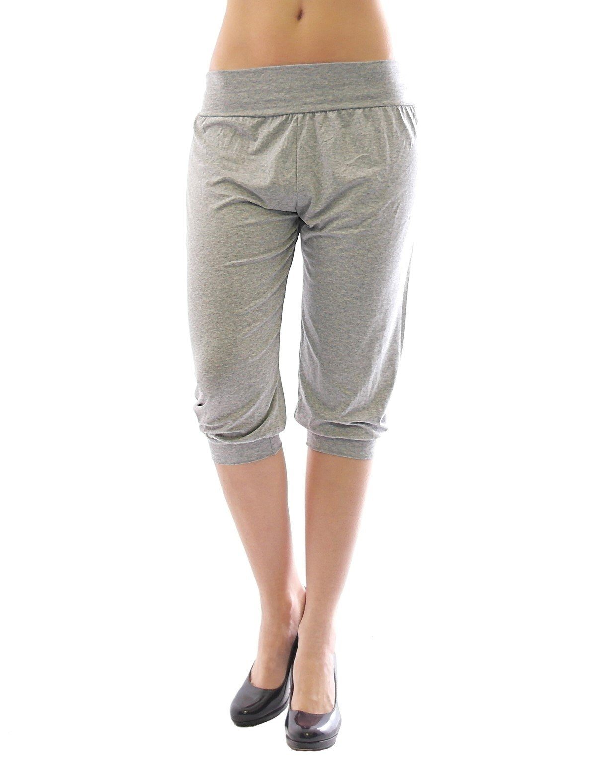 SYS Haremshose Harem Harems Aladin Hose Capri 3/4 hoher Bund Leggings Baggy