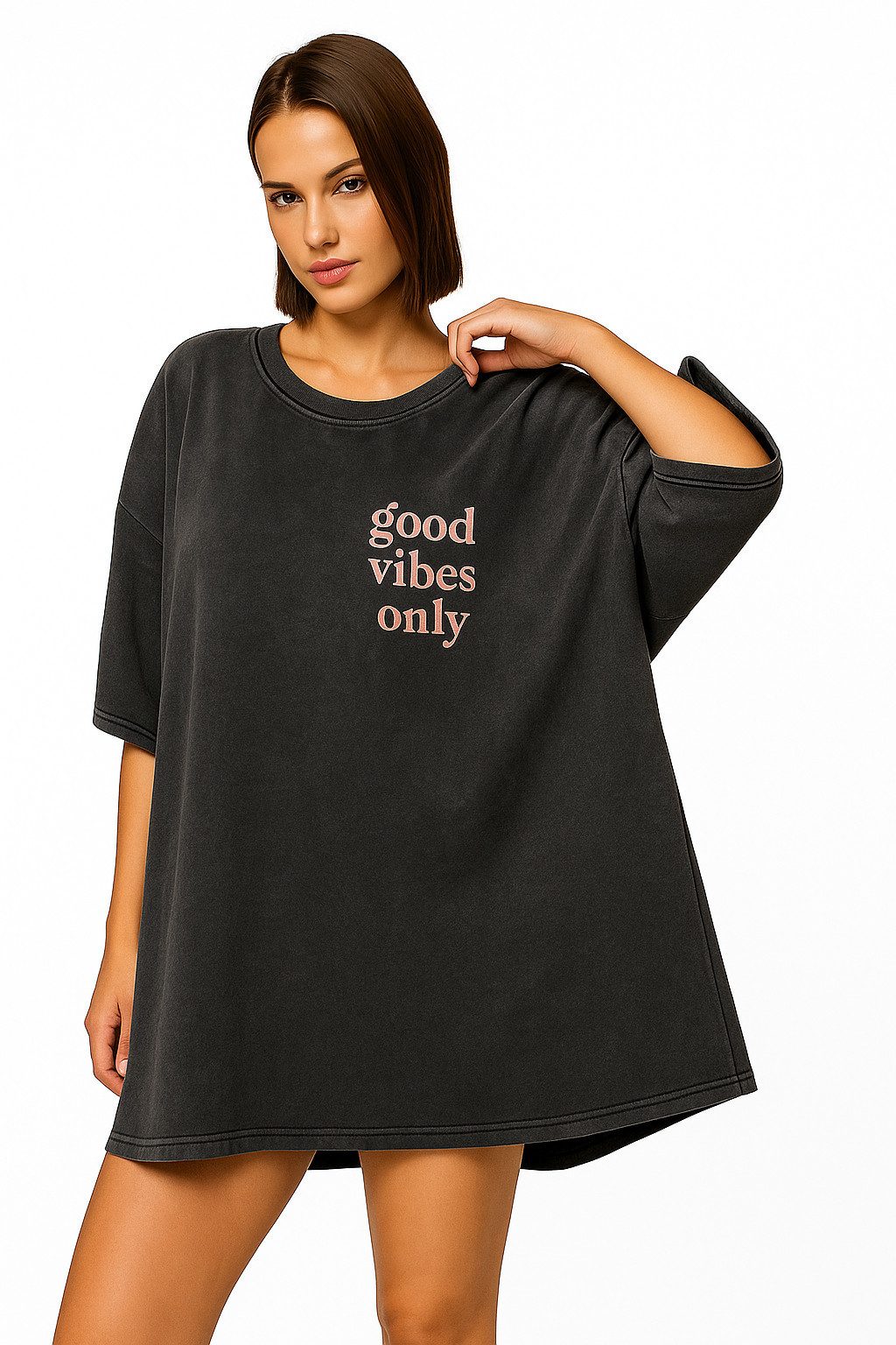 Worldclassca T-Shirt Worldclassca Oversized VIBES Print günstig online kaufen
