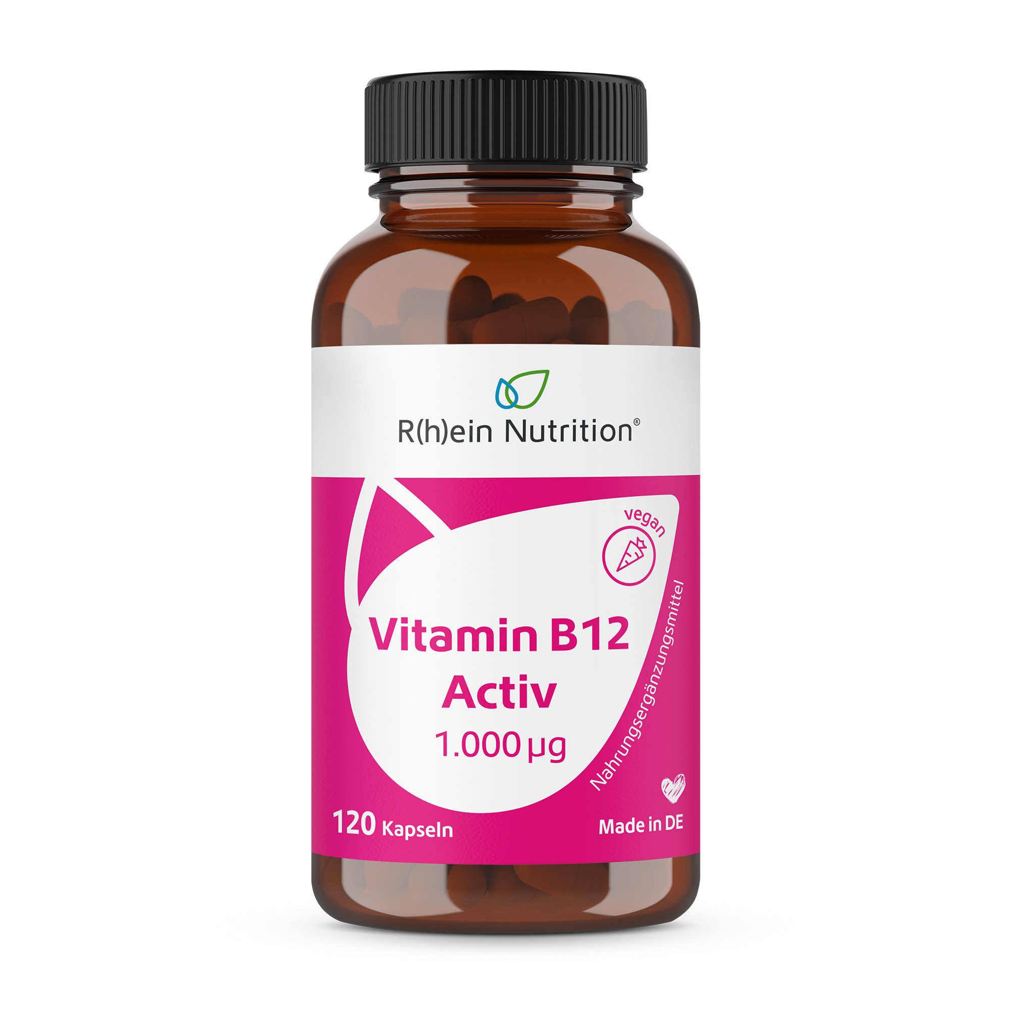 R(h)ein Nutrition Vitamin B12 Activ 1000 μg hochdosiert + vegan Kapseln, 120 St., 31.8 g