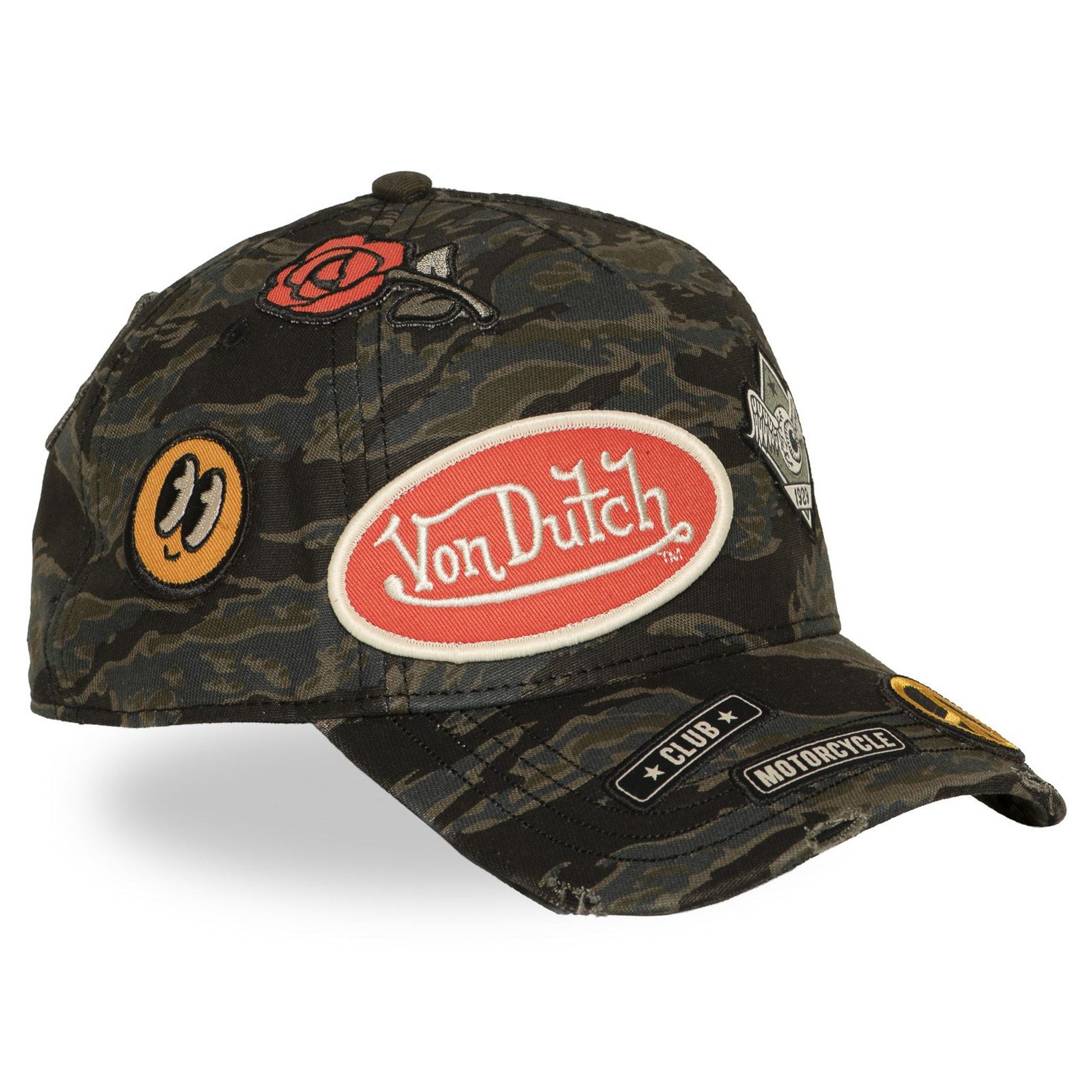 Von Dutch Baseball Cap Von Dutch Originals 5 Panel Snapback Cap CAMO PATCH VD (Basecap, Basecap, Snapback Cap) Camouflage Optik