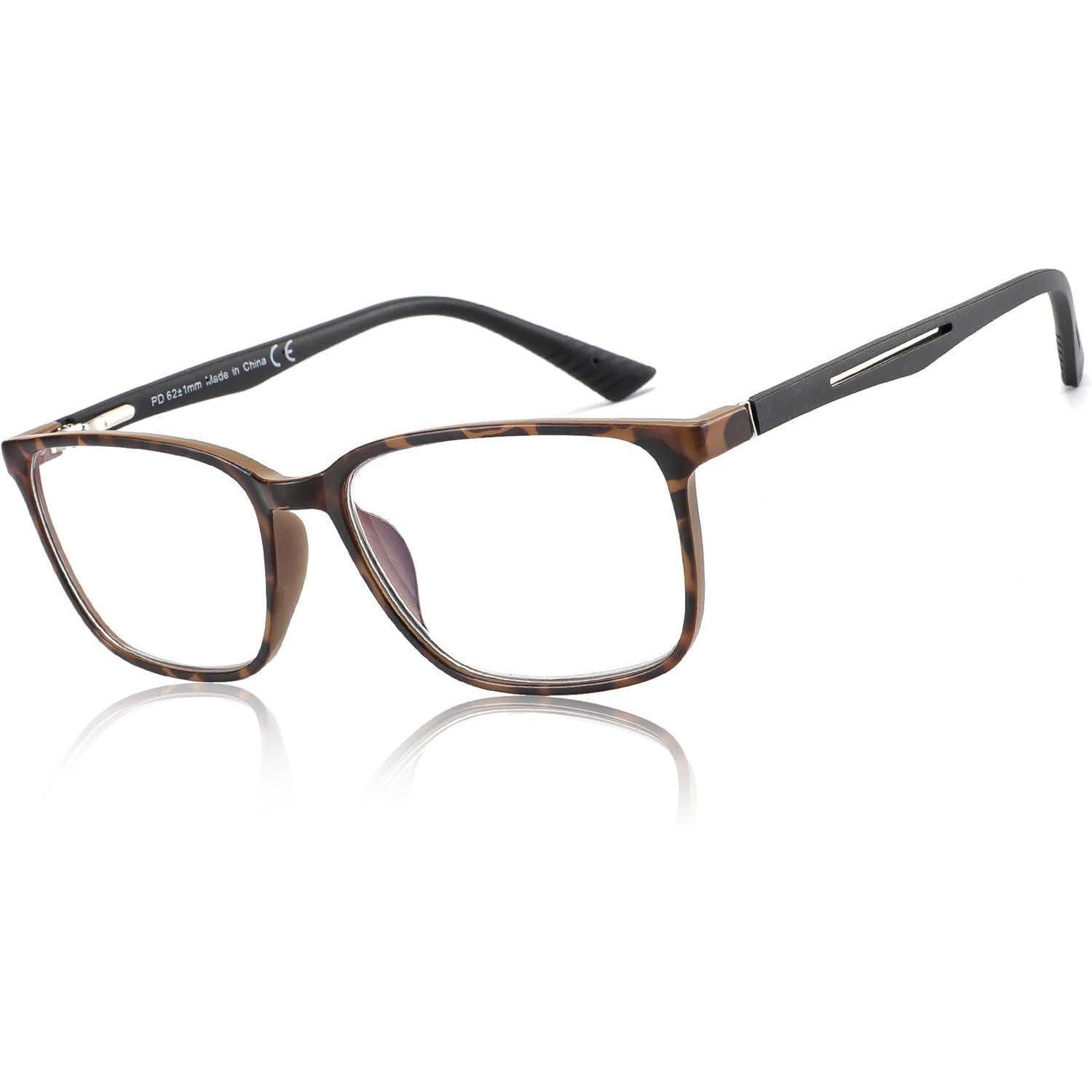 LuxusKollektion Lesebrille Brille Blaulichtfilter Computerbrille Herren eckig Türkis 3.5 x
