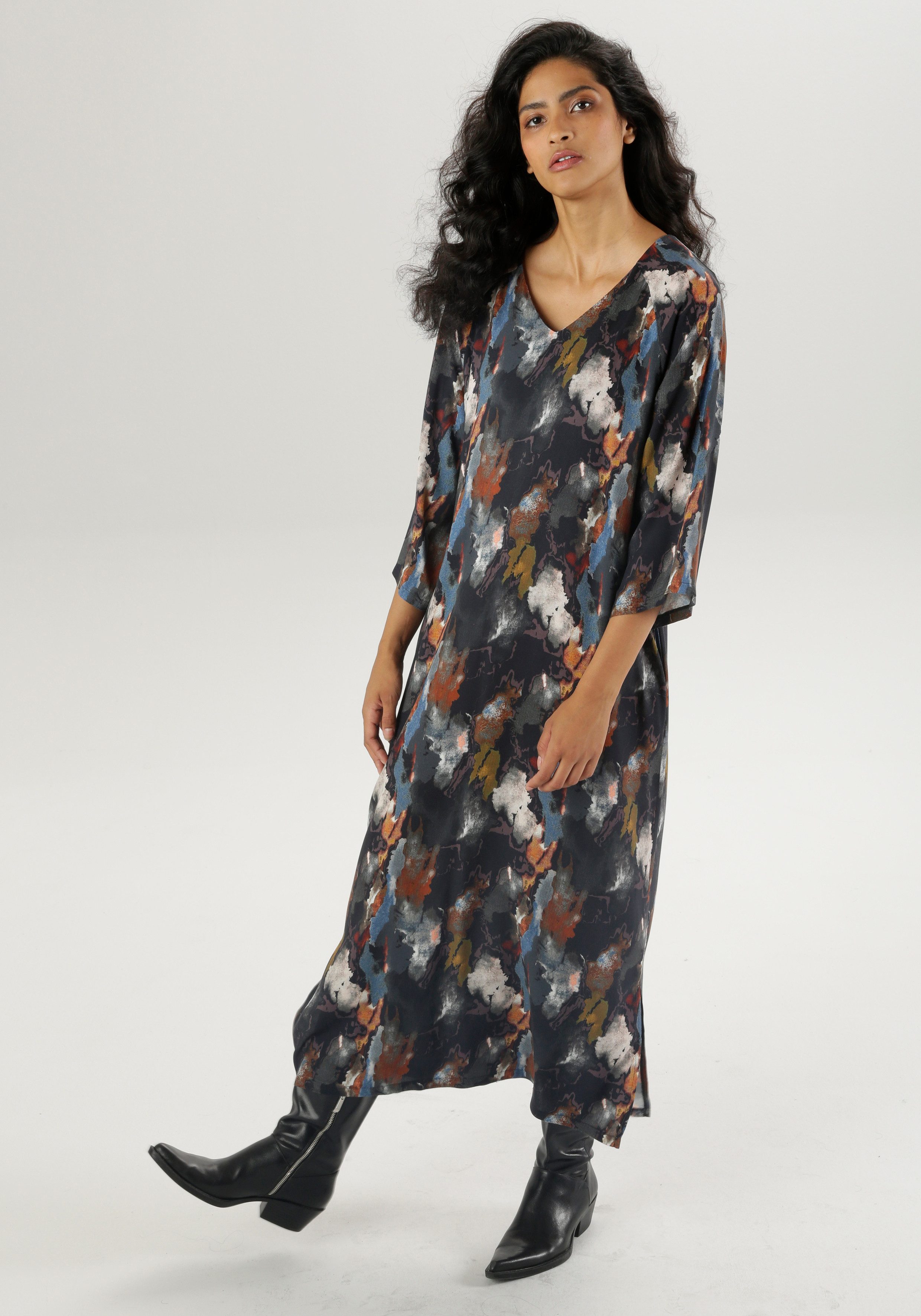 ANISTON CASUAL Blusenkleid mit extravagantem, grafischen Batik-Muster - NEUE KOLLEKTION mehr