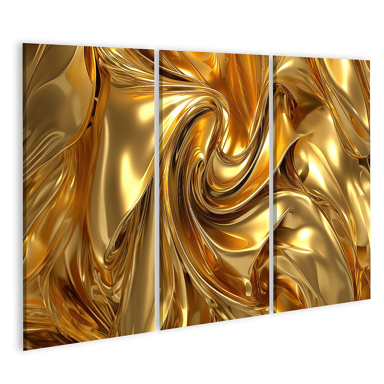 islandburner Leinwandbild Gold Textur Gradients Schatten günstig online kaufen