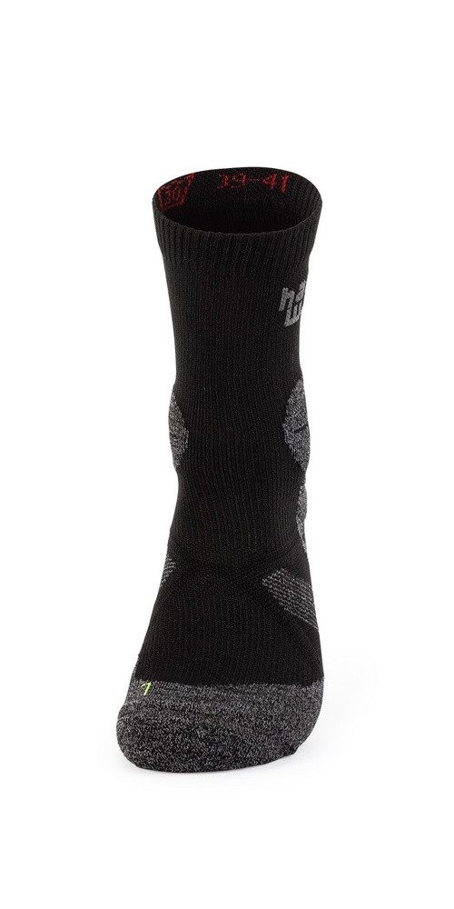 Hanwag Wandersocken Crew Hike Sock (feuchtigkeitstransport, leicht) asphaltgrau/grün