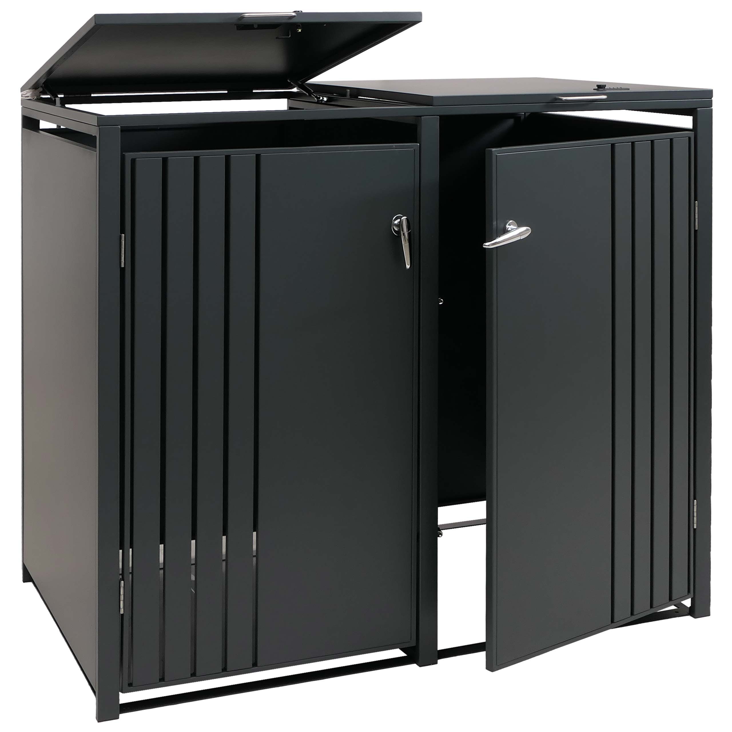 MCW Mülltonnenbox MCW-O67-2 (1 St), Für 2 Mülltonne mit 80 bis 240 Liter Fassungsvermögen
