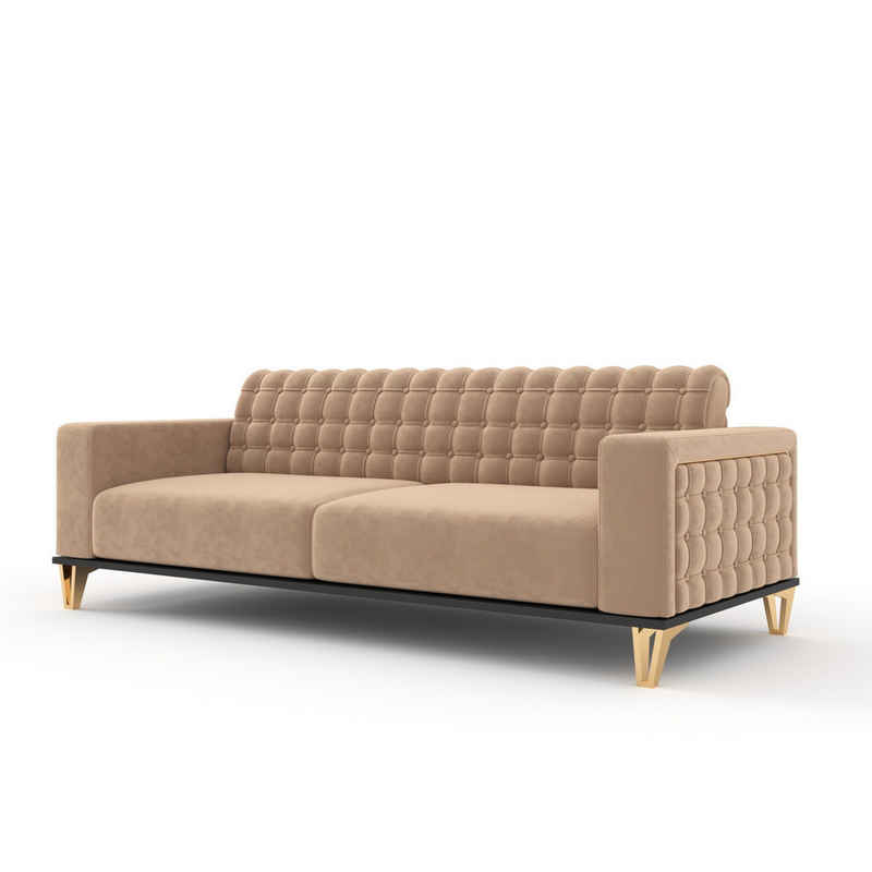 Möbeldreams Chesterfield-Sofa Chesterfield Sofa 3er Sofa * Schlaffunktion * Modern *GRATIS-KISSEN*