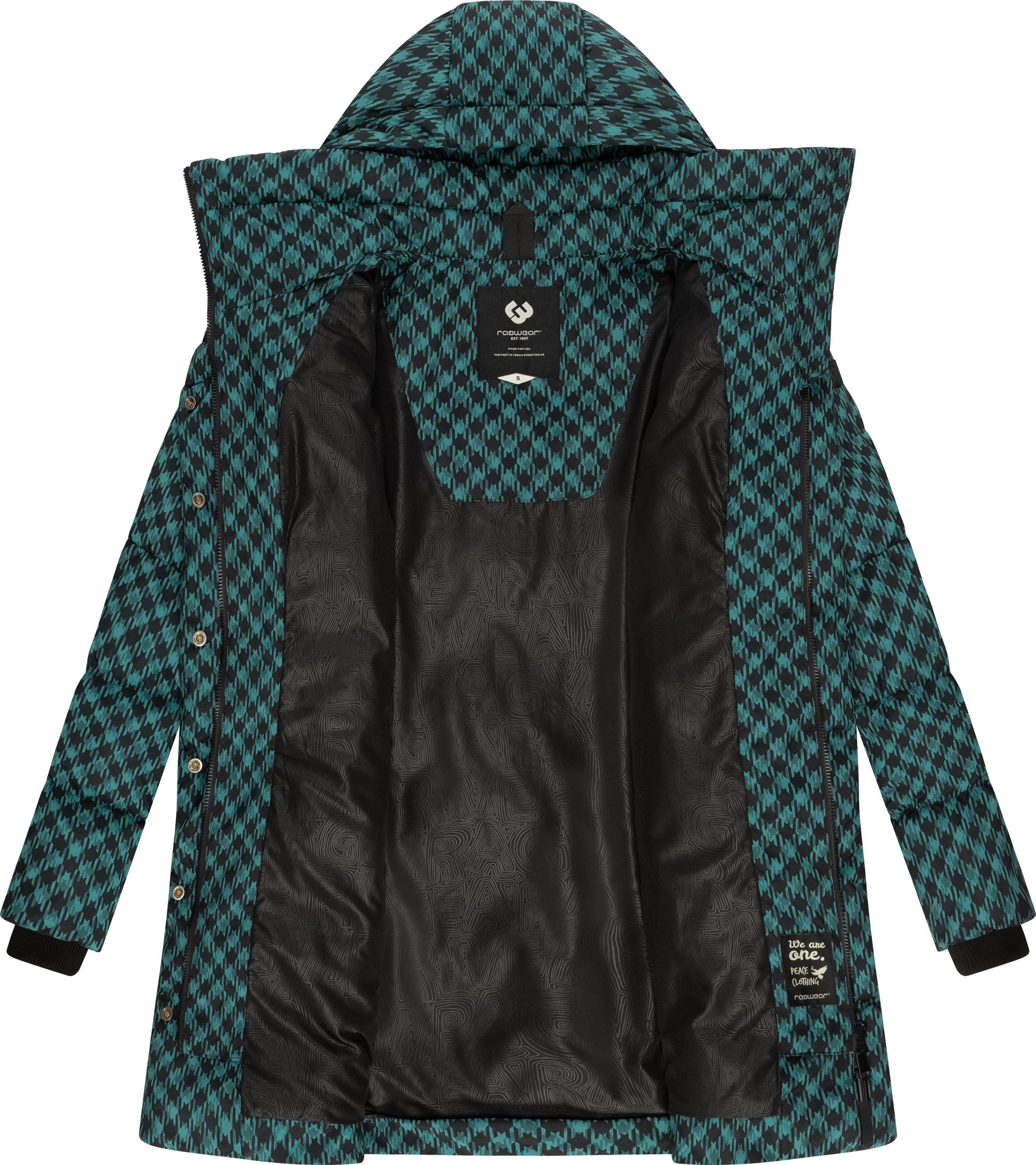 Ragwear Steppmantel Niara Print wasserdichter Mantel mit angesagtem Hahnentritt Muster – Bild 5 von 5