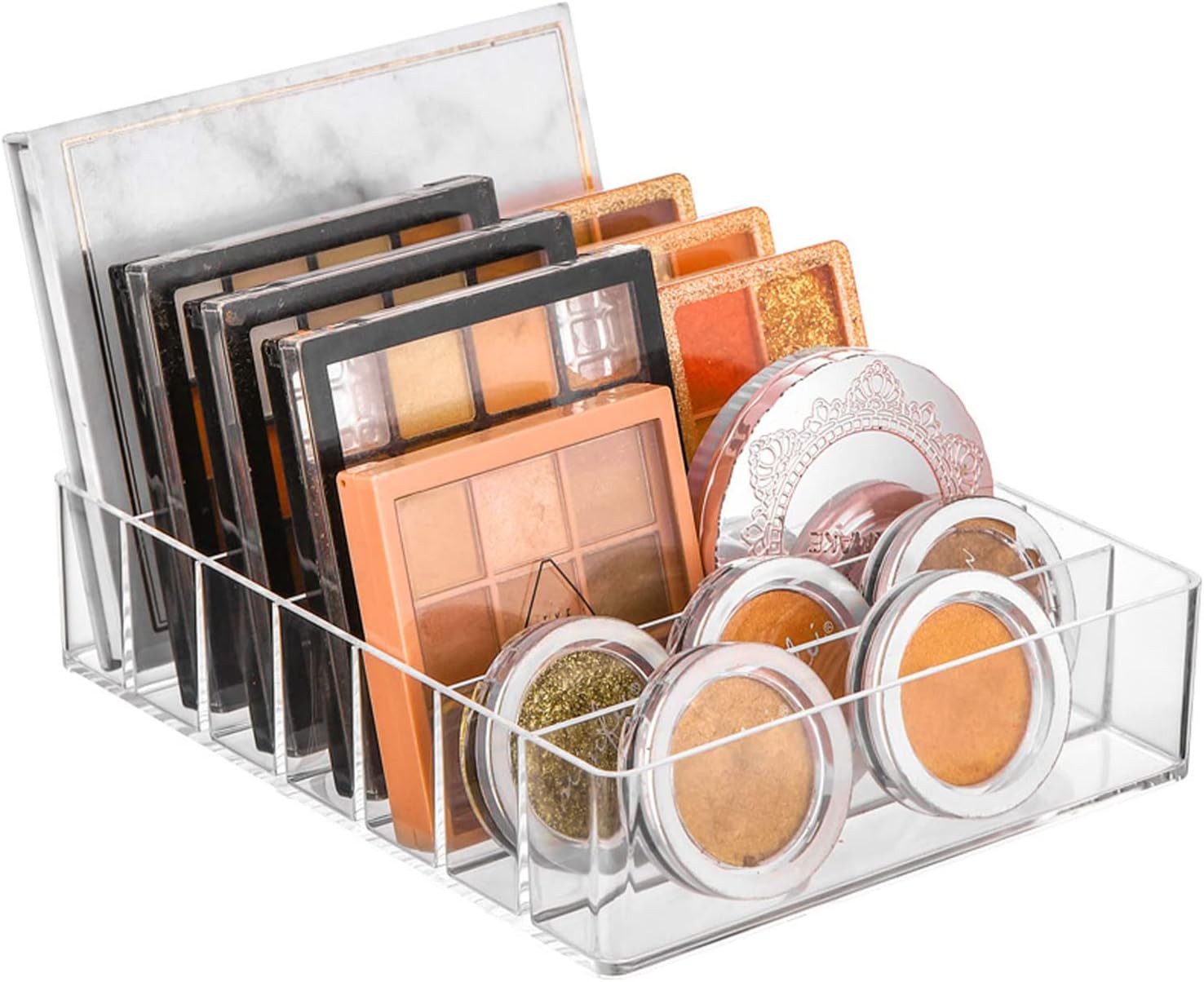 FELIXLEO Make-Up Organizer Transparent Lidschatten Organizer, 7 Fächer Schminktisch Organizer, 1-tlg.