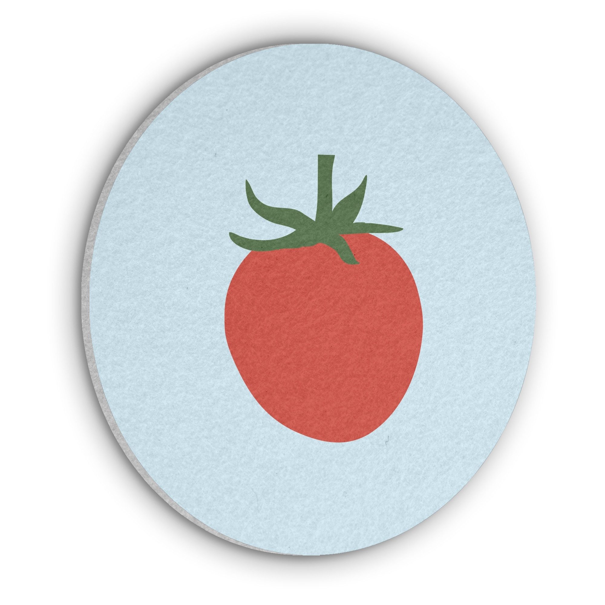 MuchoWow Gemälde Rot - Tomate - Gemüse, Fotodruck (1 St), Akustikpaneele rund, Schalldämmung, Akustikbilder 30x30 cm