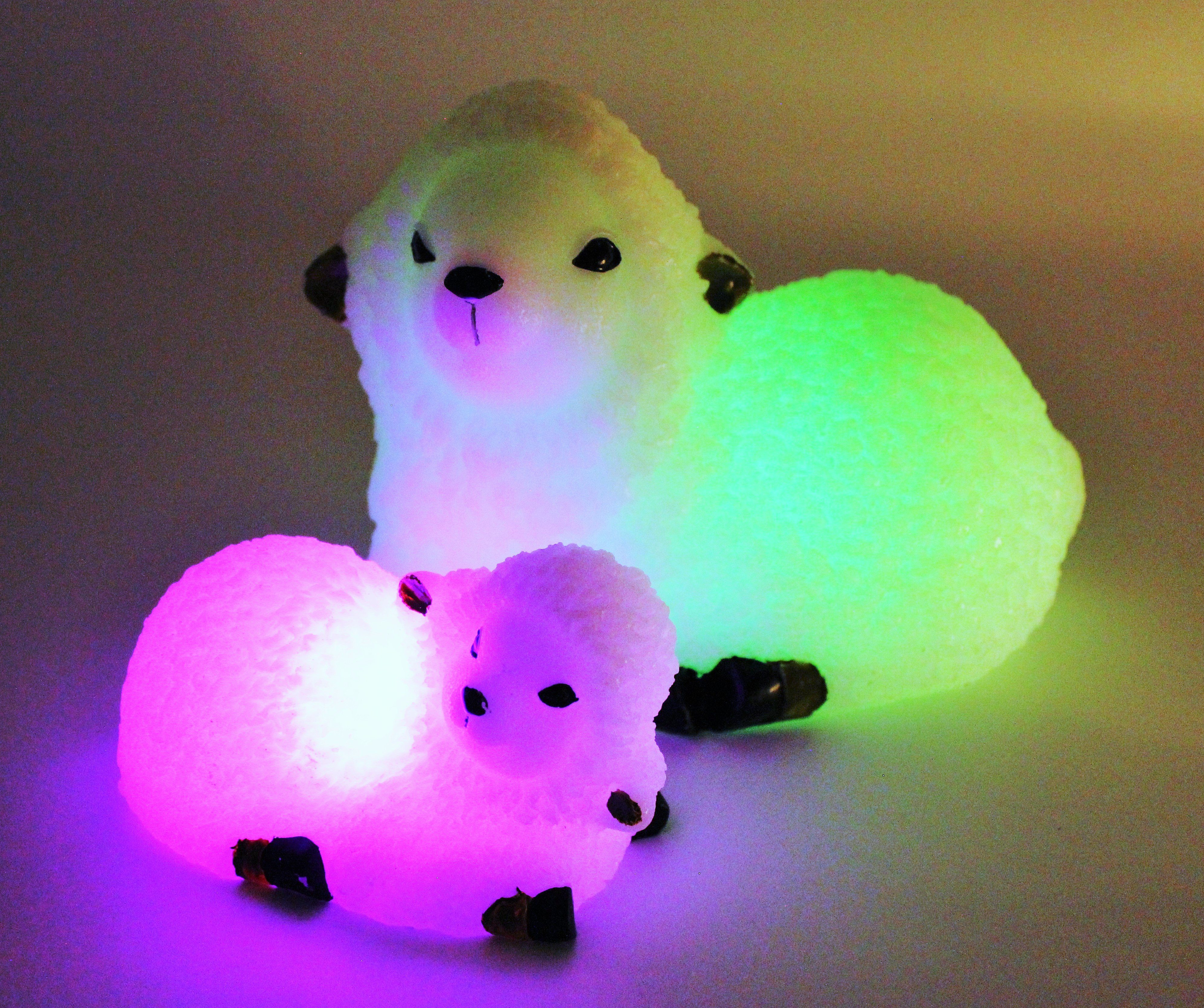 JOKA international LED Dekofigur LED Kerze Schäfchen, 2er Set, LED fest  integriert, Farbwechsel | Leuchtfiguren