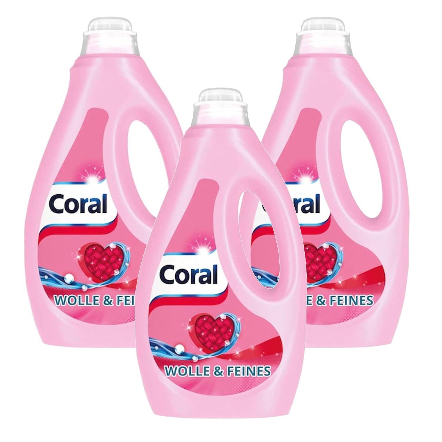 Coral Wolle & Feines Feinwaschmittel für schonende Reinigung 23WL (1.15 L) Colorwaschmittel (3-St)