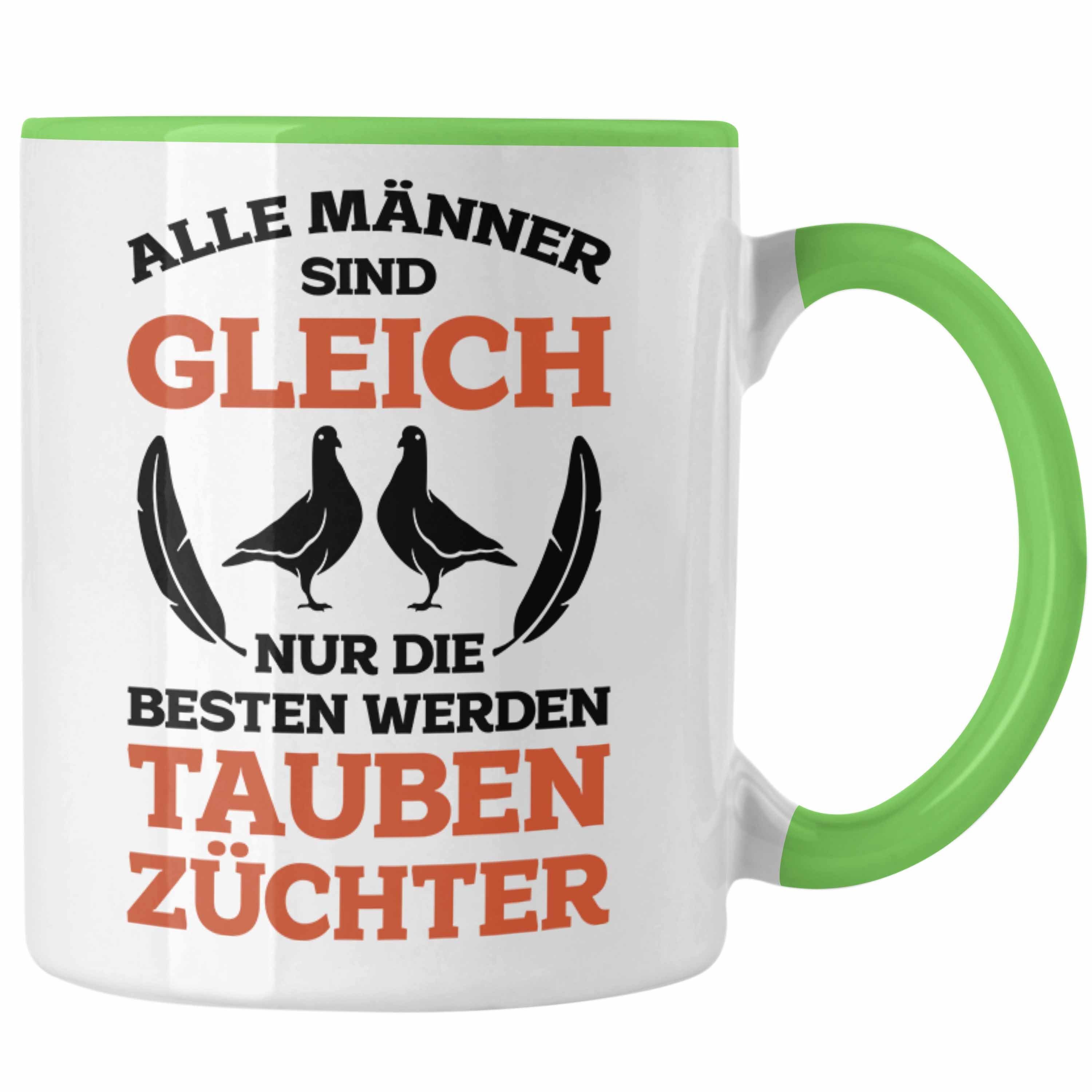 Trendation Tasse Trendation - Taubenzüchter Geschenkidee Tasse mit Spruch für Taubenbesitzer Geschenk Taubenliebhaber Grün