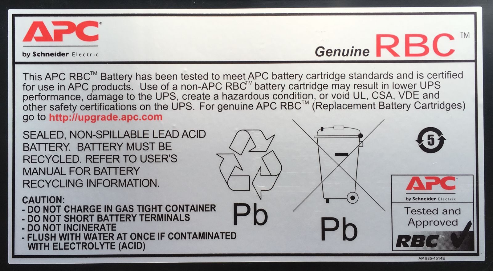 APC Replacement Battery Cartridge 118 Batterie