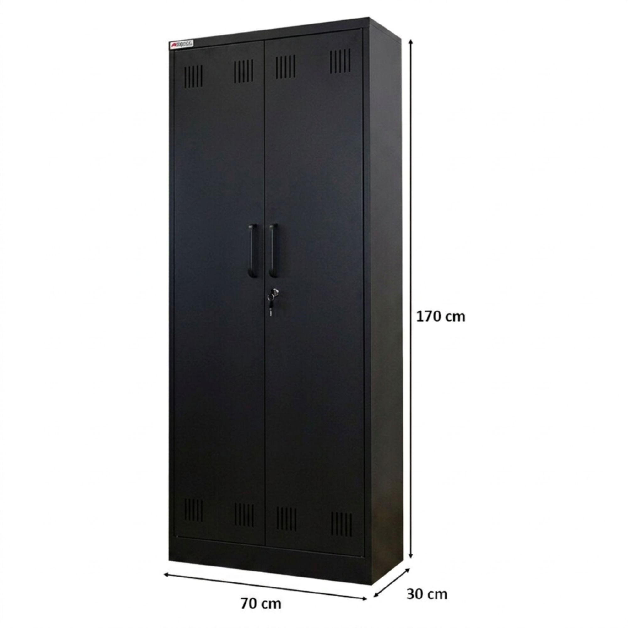 PROREGAL® Mehrzweckschrank Abschließbarer Flügeltürenschrank Stahlschrank RHINO Putzmittel- & Besenschrank Haushaltsschrank 5 Fächer & Kleiderstange – Bild 3 von 5