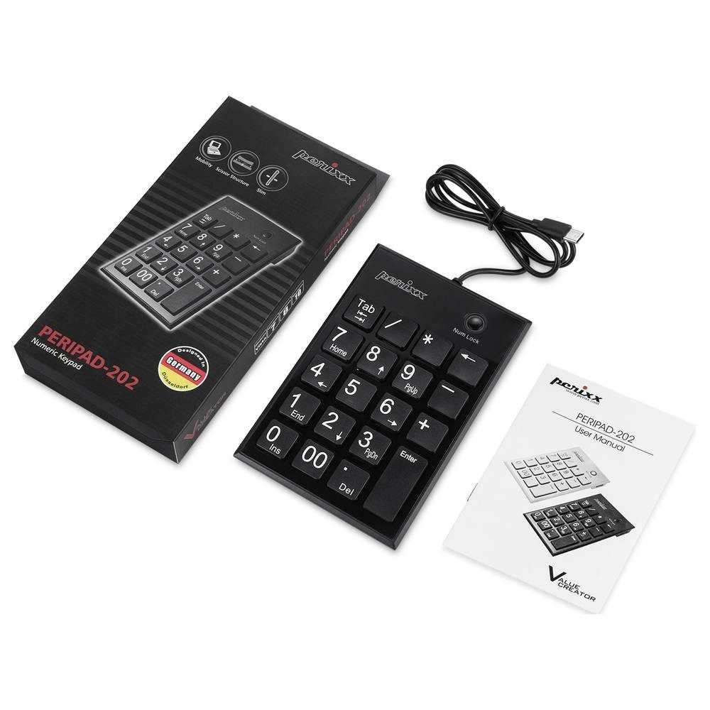 Perixx Nummernblock 12060 Tastatur (USB-Hub)