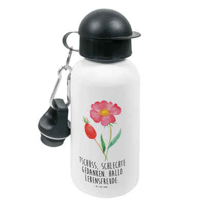 Mr. & Mrs. Panda Trinkflasche Blume Hagebutte - Weiß - Geschenk, Kindertrinkflasche, Mädchen, Pflan, Leicht zu öffnen