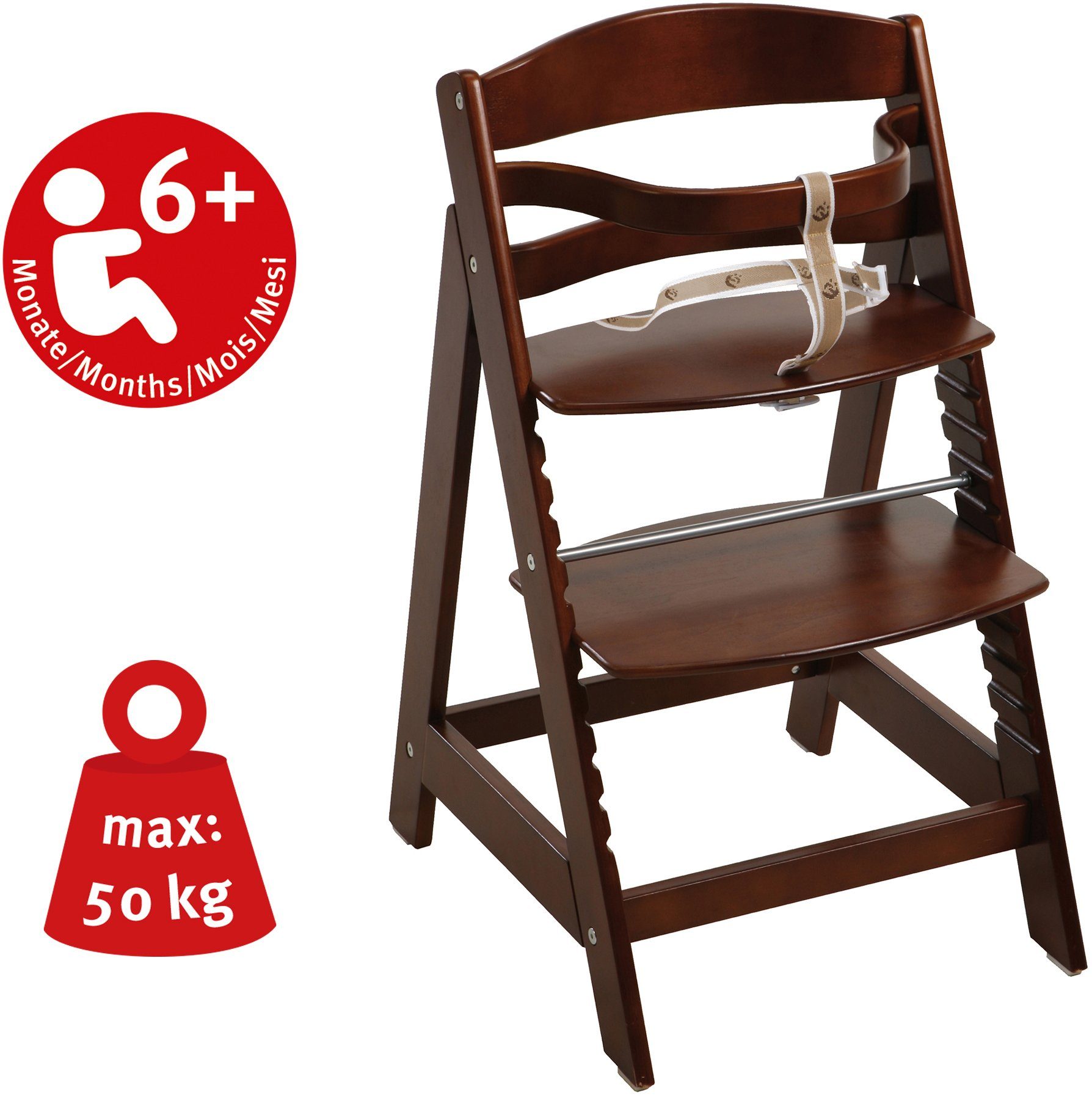 roba® Hochstuhl Treppenhochstuhl Sit up III, braun, aus Holz – Bild 3 von 5
