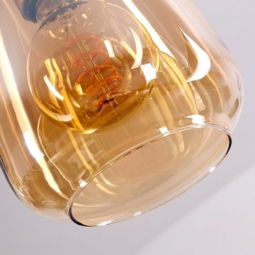 hofstein Pendelleuchte Goldfarbene Hänge Lampen Leuchten Wohn Ess Zimmer Beleuchtung Glas