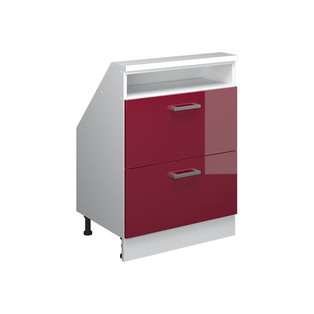 Vicco Unterschrank R-Line, Rot Hochglanz/Weiß, 60 günstig online kaufen