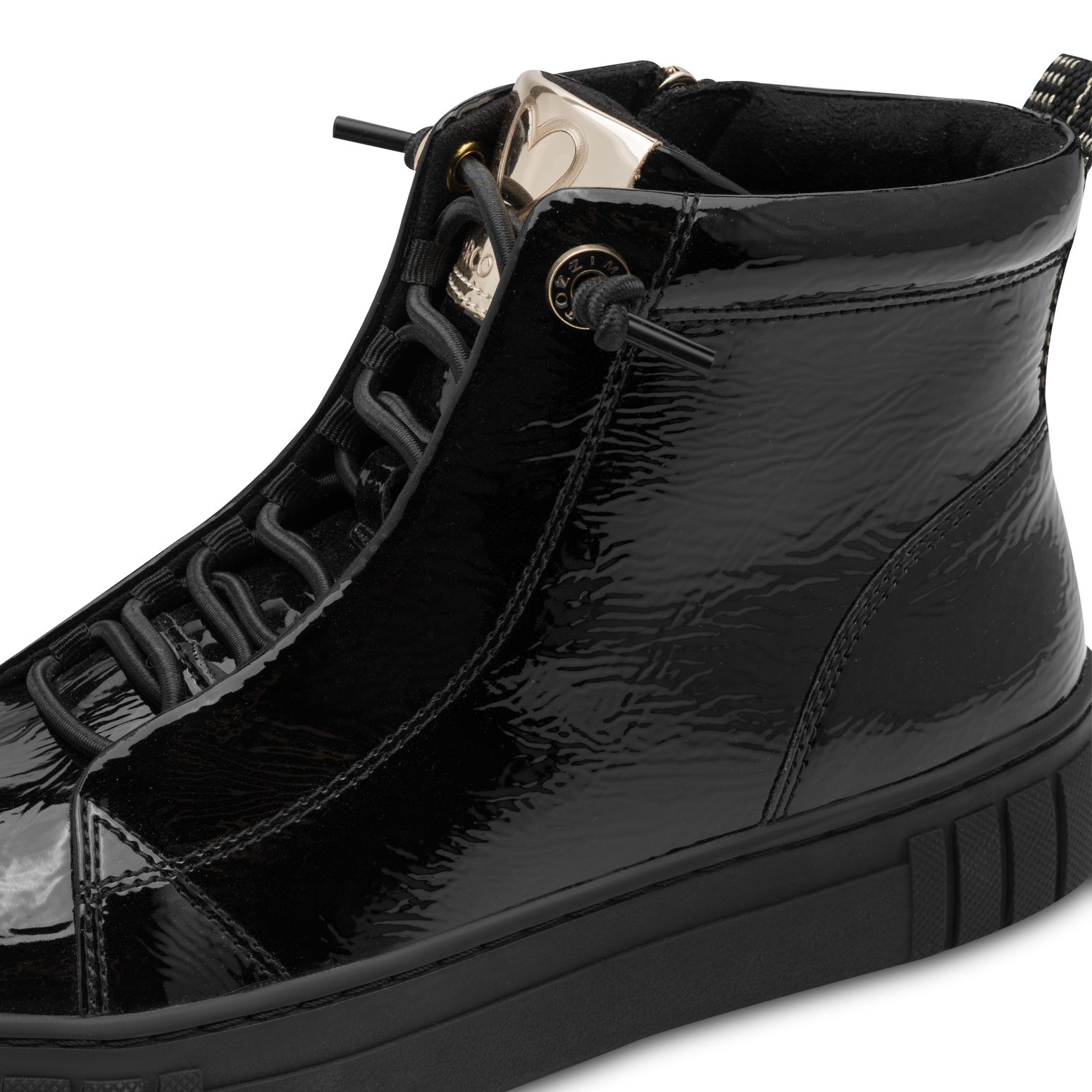 MARCO TOZZI Slip-On Sneaker Plateau, Boots, Slip On mit elastischem Schnürsenkeln
