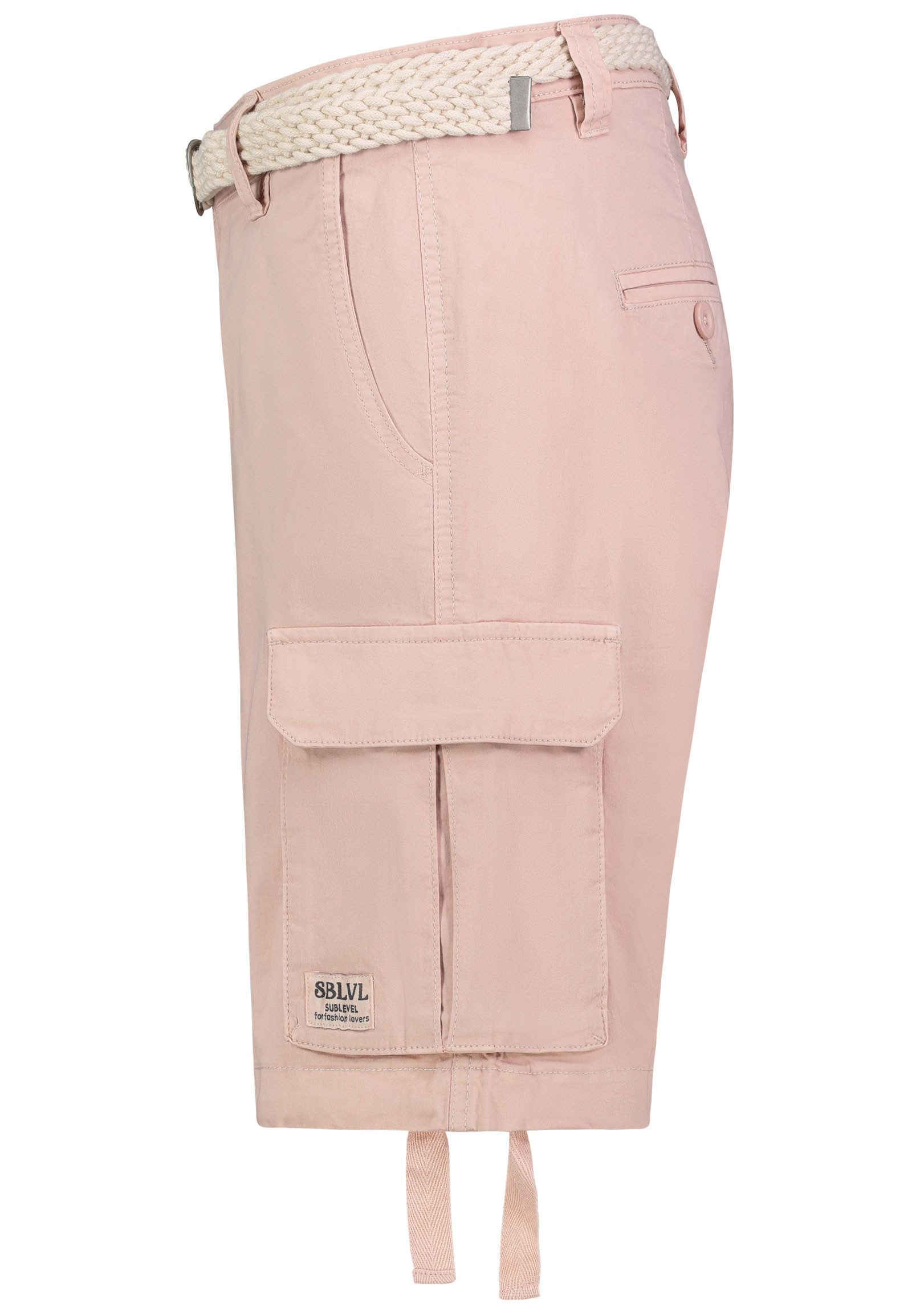 SUBLEVEL Shorts Damen Bermudas kurze Hose Baumwolle Jeans Sommer Chino Stoff