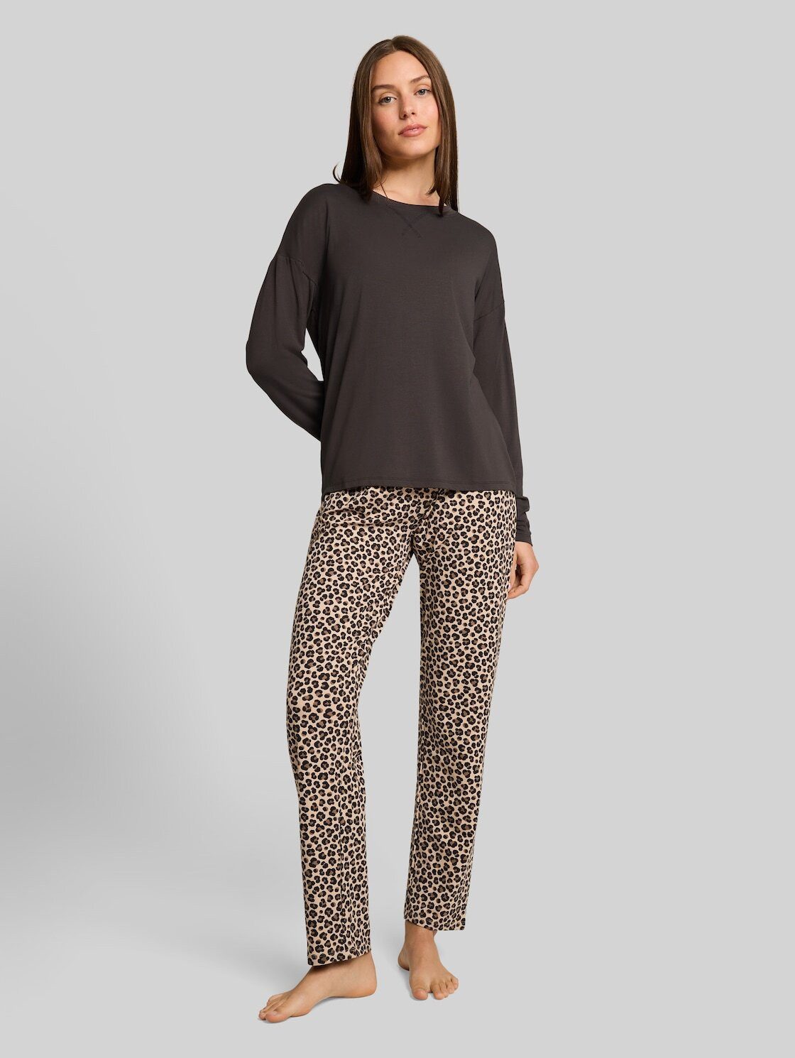 TOM TAILOR Pyjama Bodywear Pyjama-Set mit Leopardenmuster
