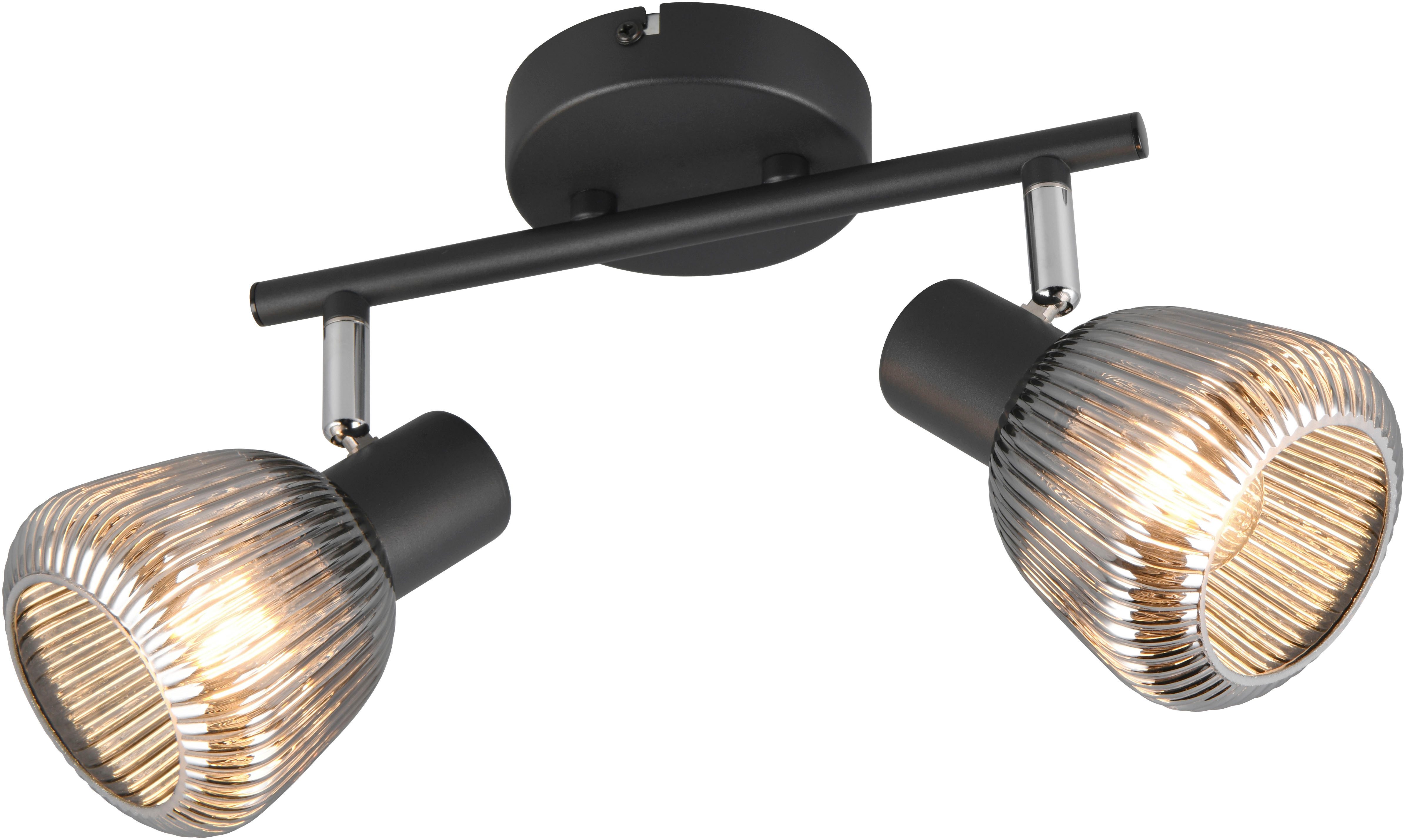 TRIO Leuchten Deckenstrahler TARIFA, 2-flammiger Deckenspot mit Glasschirm, exkl 2xE14 max 10W, Leuchtmittel wechselbar, warmweiß - …