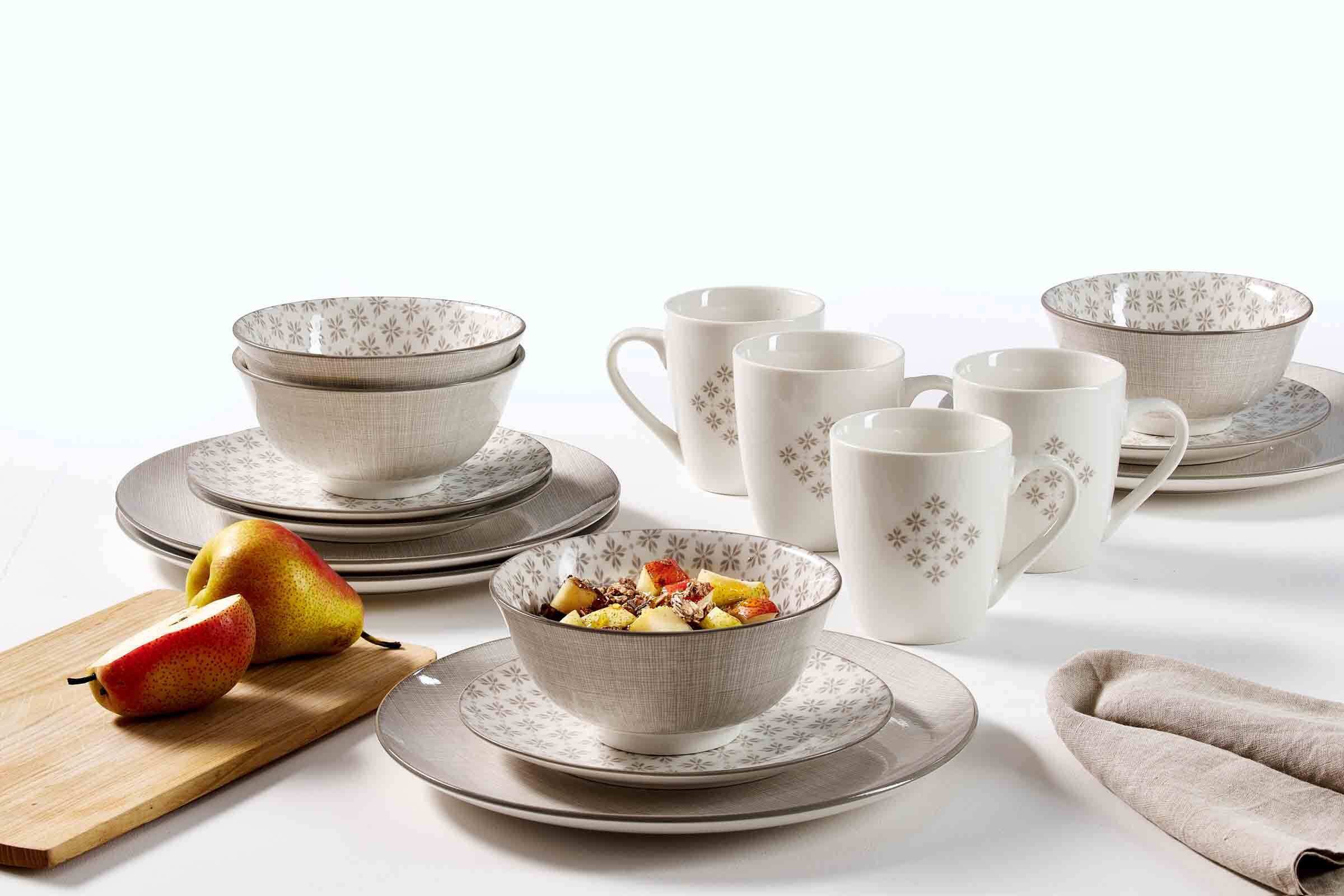 Ritzenhoff & Breker Kombiservice Della Kombiset 16er Set (16-tlg), 4 Personen, Porzellan