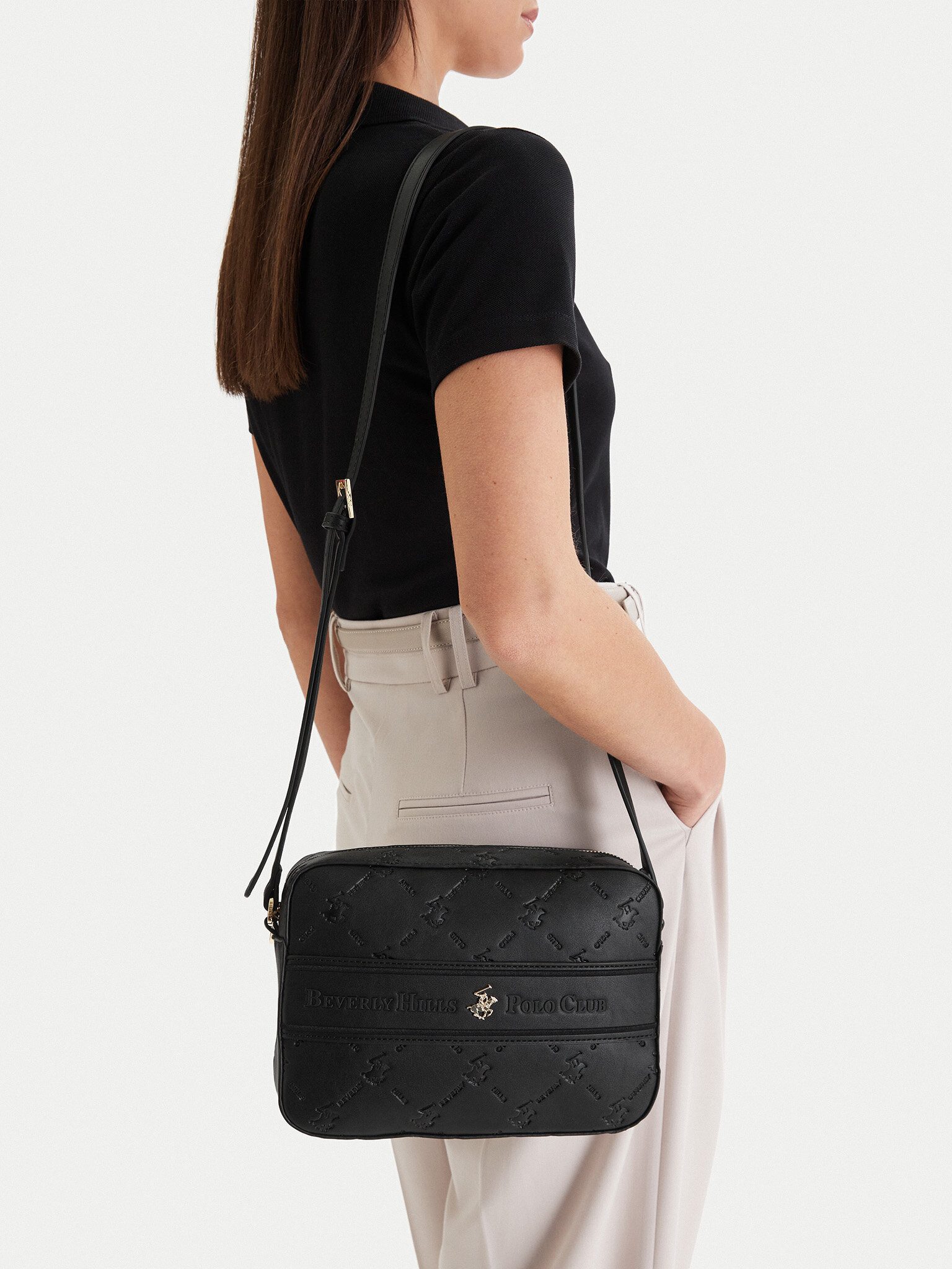 BEVERLY HILLS POLO CLUB Handtasche Beverly Hills Polo Club Damenhandtasche Schwarz BEVERLY HILLS POLO CLU