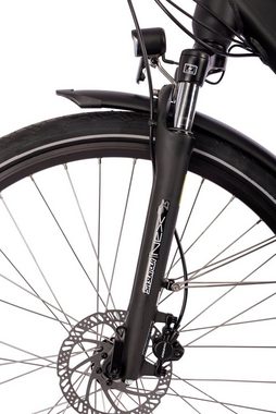 SAXONETTE E-Bike Premium Sport (Diamant), 10 Gang, Kettenschaltung, Mittelmotor, 522 Wh Akku, Pedelec, Elektrofahrrad für Herren, Trekkingrad