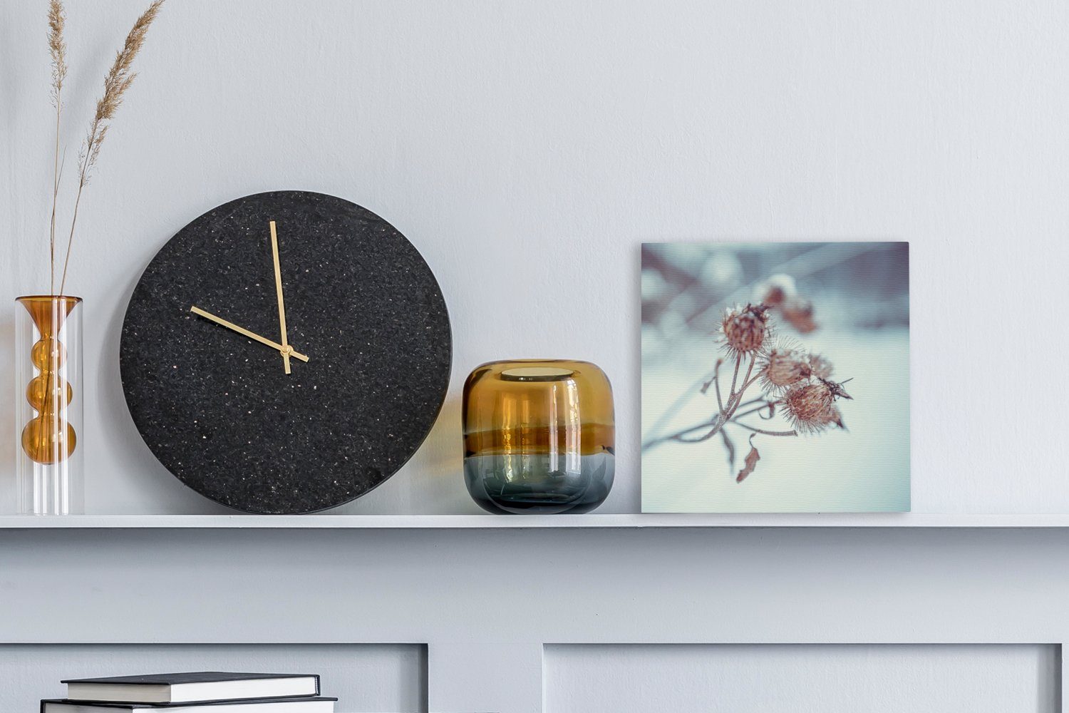 OneMillionCanvasses® Leinwandbild Pflanzen - Winter - Schnee - Natur, Fotod günstig online kaufen