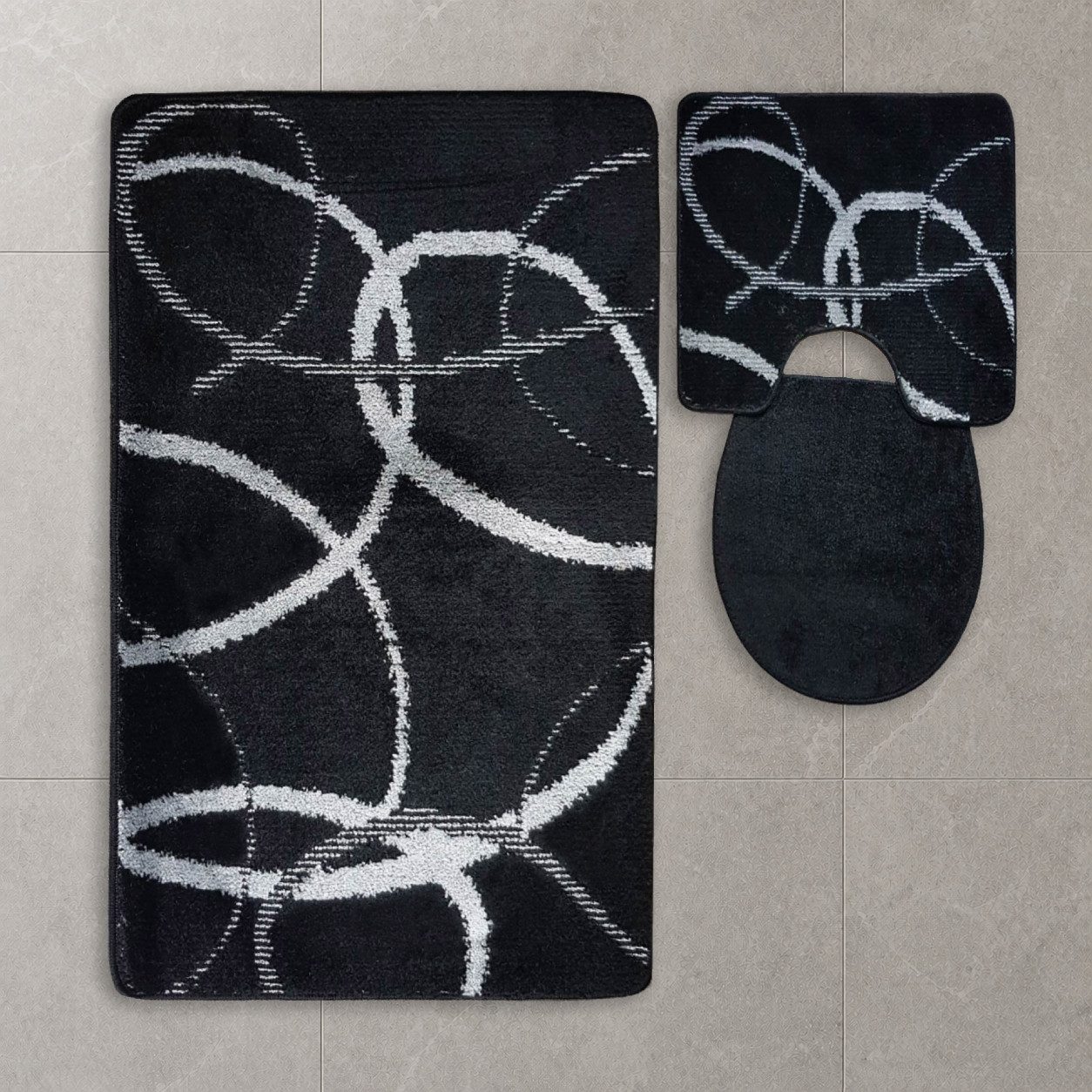 Badematte Badezimmerteppich Badteppich Set 3 tlg