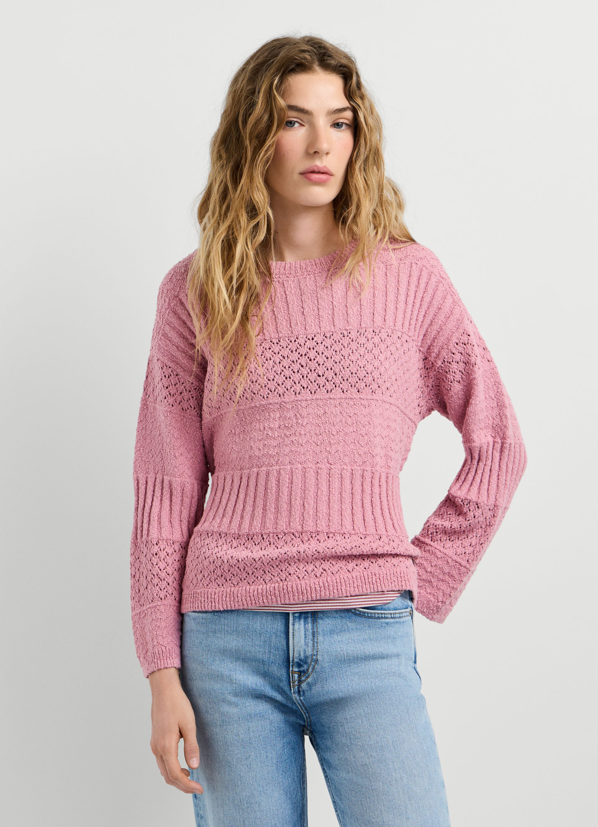 Pepe Jeans ALAYA im Strukturmix, reine Baumwolle