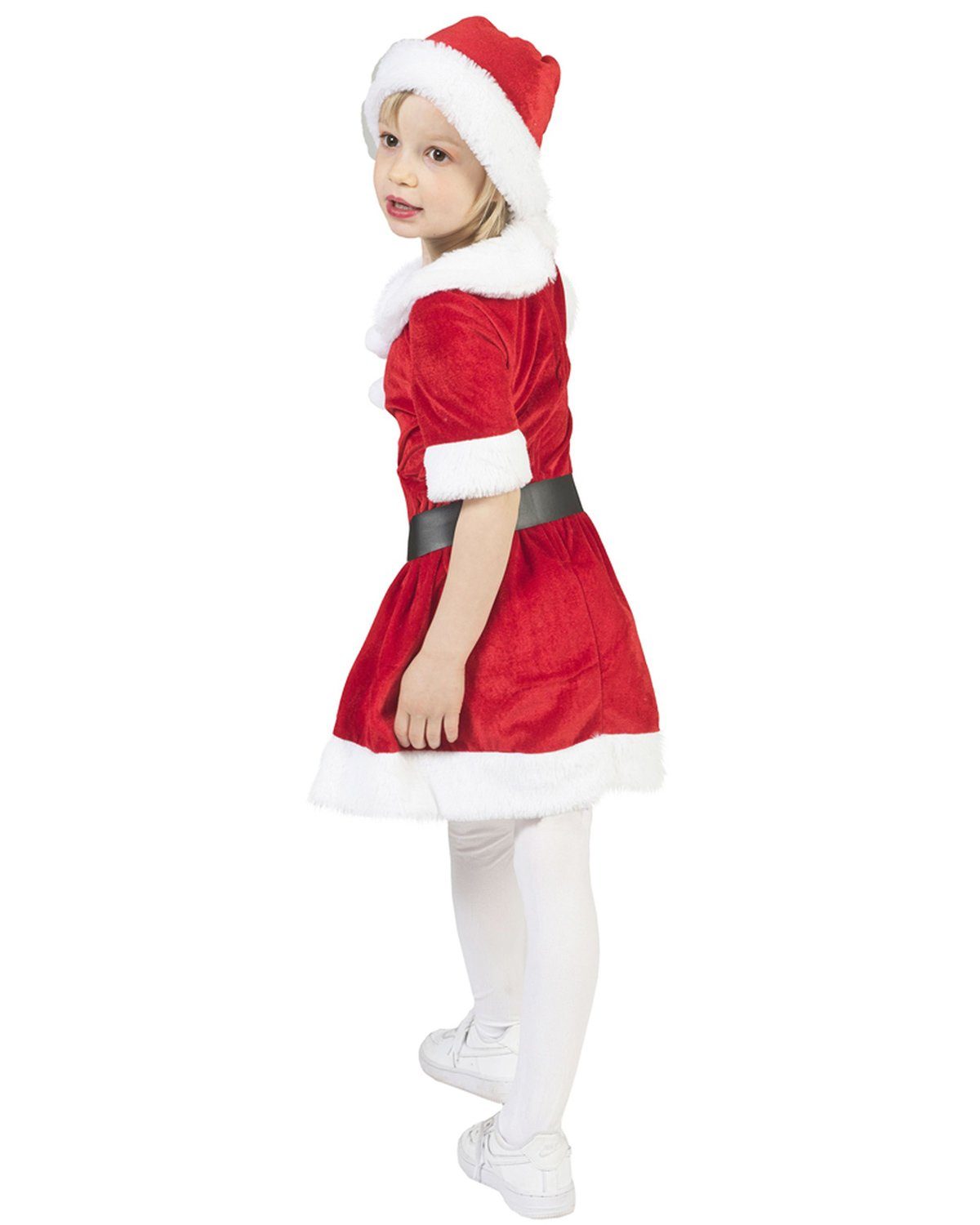 Funny Fashion Kostüm Weihnachtsmädchen 'Carol' für Kinder, Weihnachtsm