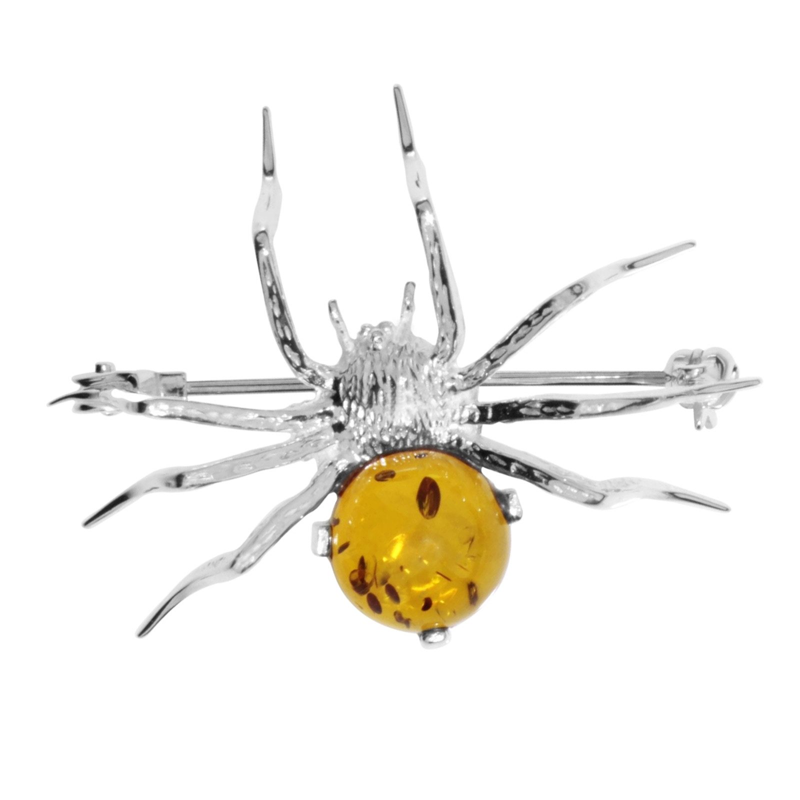 OSTSEE-SCHMUCK Brosche Ostsee-Schmuck Brosche Spinne 40 x 36 mm