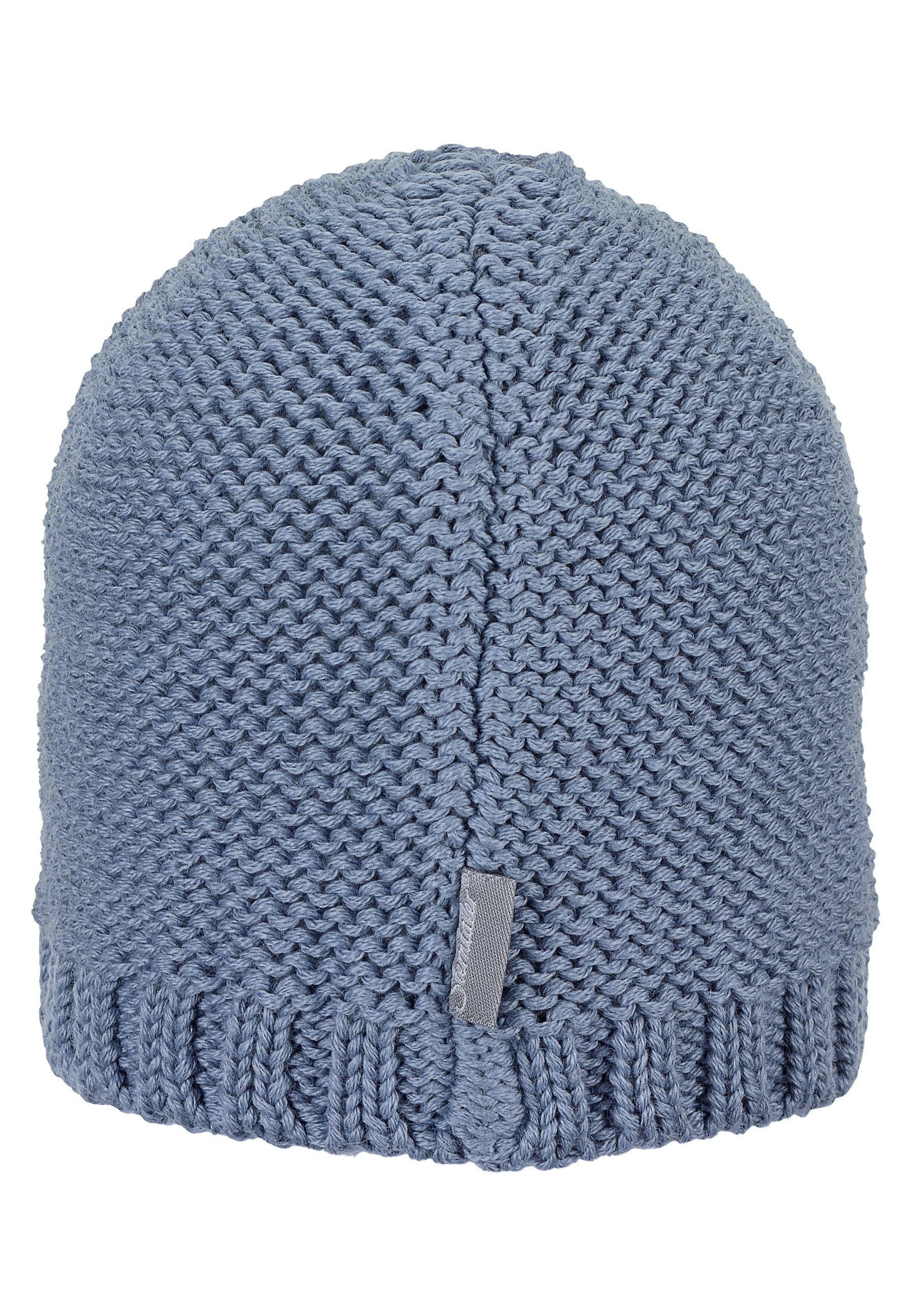 Strickmütze uni Sterntaler® kräftiges (1-St) blau Strickmütze